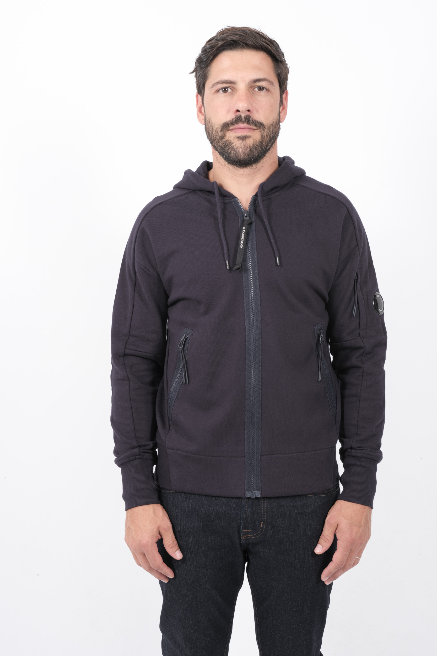  Image du produit SWEAT C.P COMPANY CAPUCHE ZIPPE MARINE S025A-888 - 3