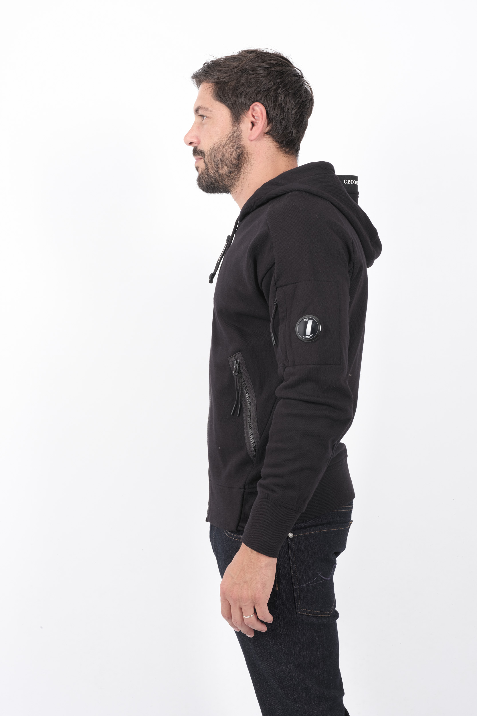  Image du produit SWEAT C.P COMPANY CAPUCHE ZIPPE S025A-999 - 4