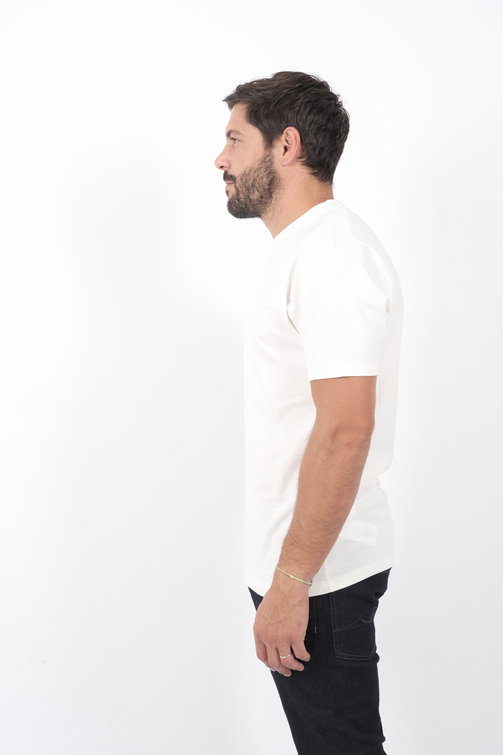 TEE-SHIRT C.P COMPANY IMPRIME BONHOMMME BLANC S164A-103