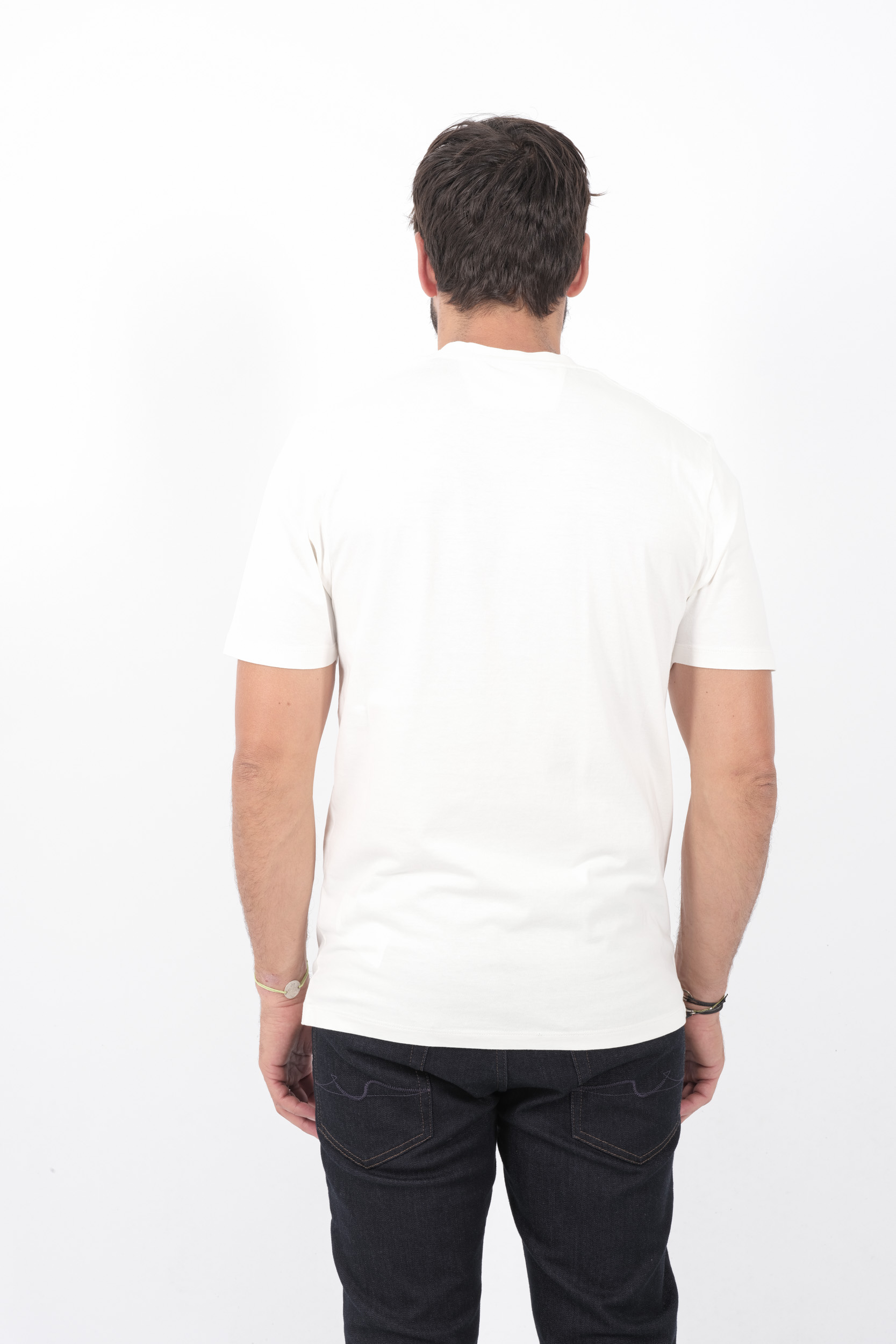 TEE-SHIRT C.P COMPANY IMPRIME BONHOMMME BLANC S164A-103