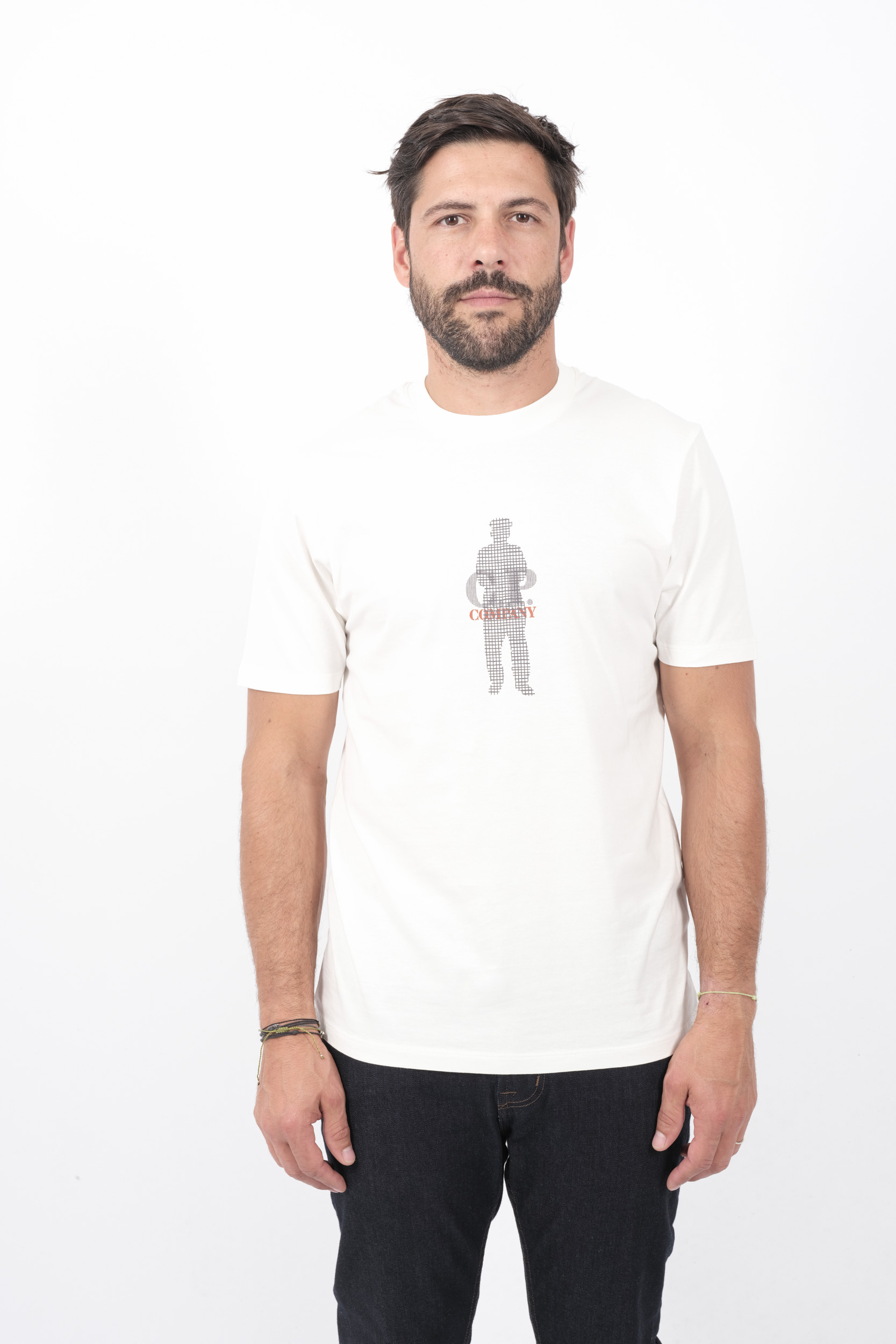  Image du produit TEE-SHIRT C.P COMPANY IMPRIME BONHOMMME BLANC S164A-103 - 3