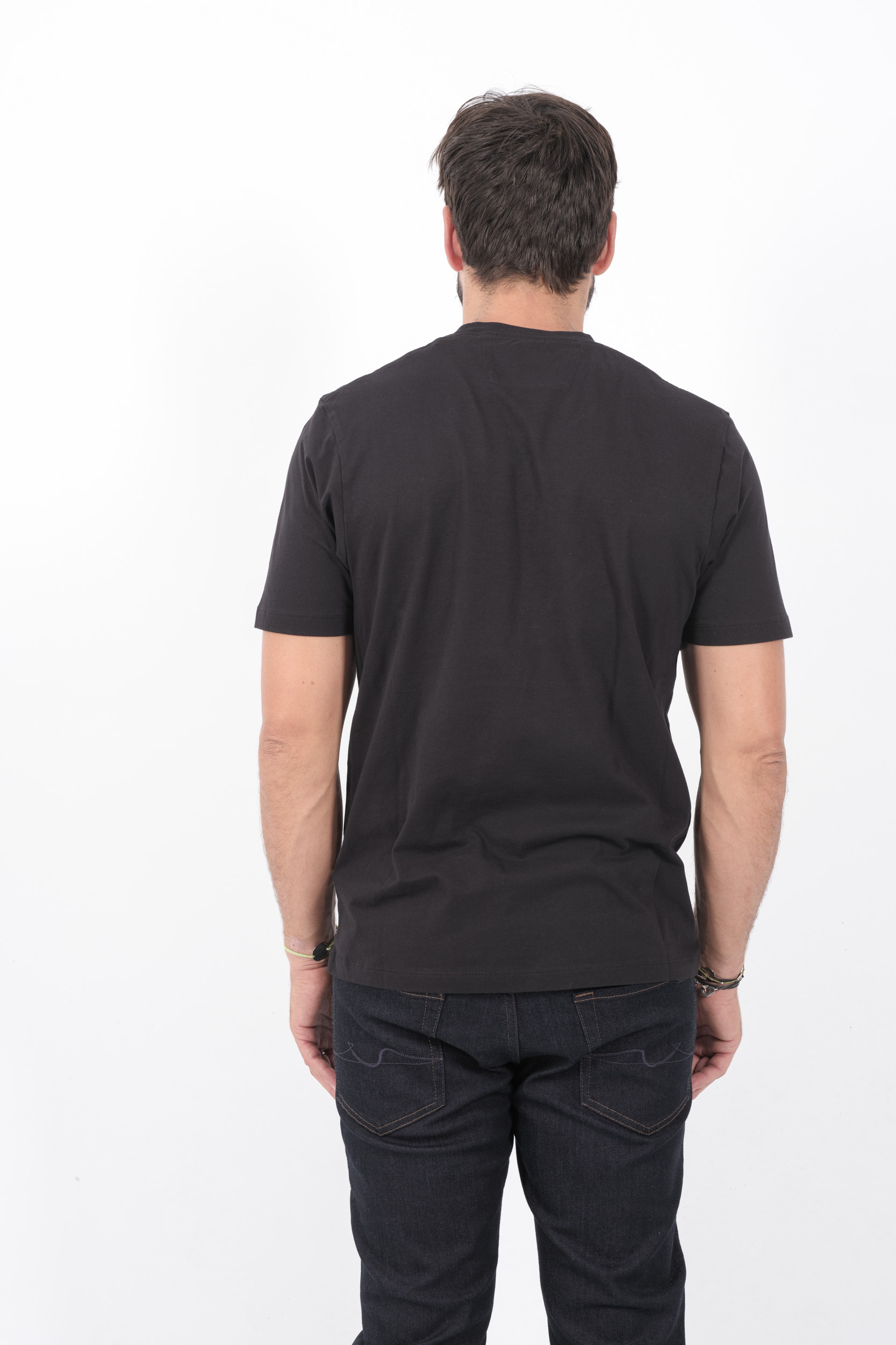 TEE-SHIRT C.P COMPANY IMPRIME BONHOMME NOIR S164A-999