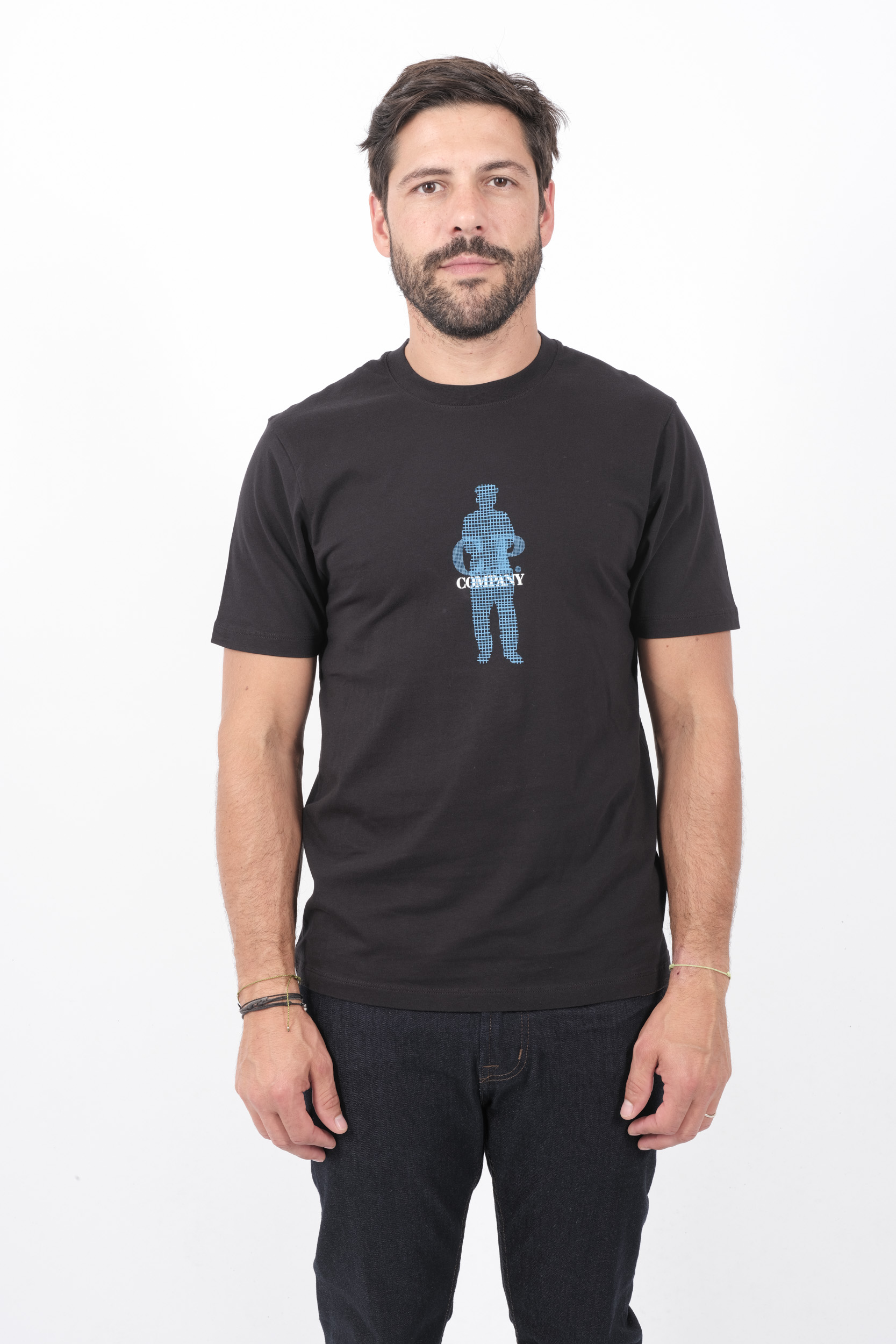  Image du produit TEE-SHIRT C.P COMPANY IMPRIME BONHOMME NOIR S164A-999 - 3