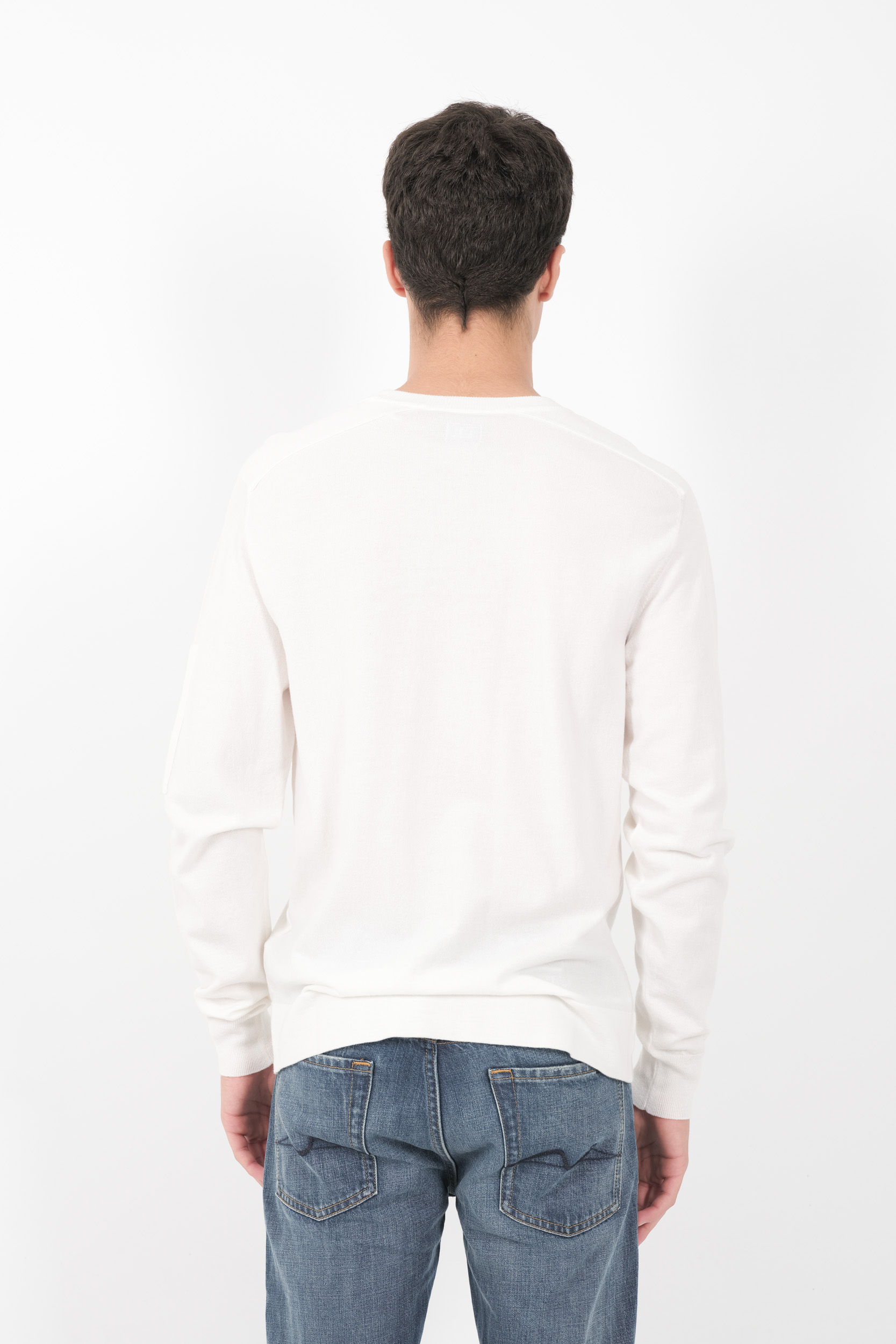  Image du produit PULL C.P COMPANY COL ROND EN LAINE MERINOS BLANC N051A-103 - 5