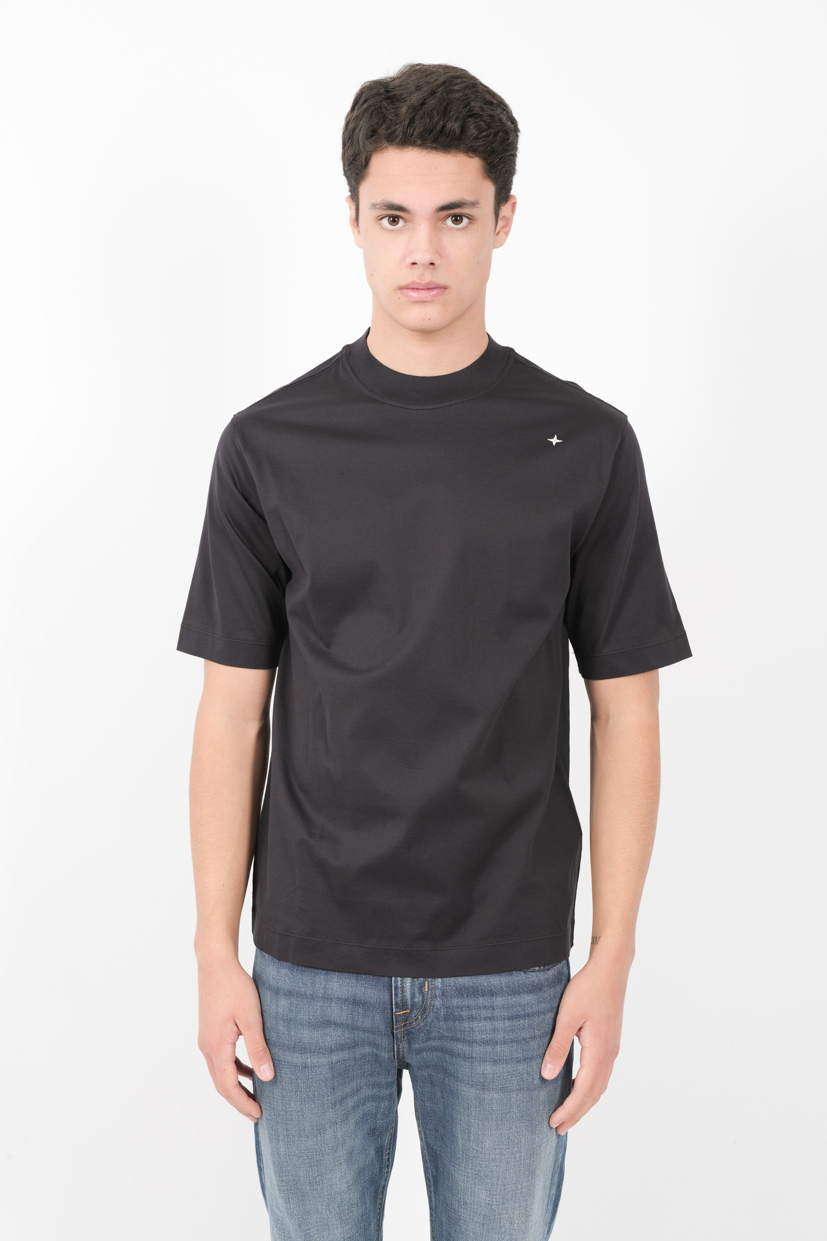 TEE-SHIRT STONE ISLAND STELLINA 100% COTON MARINE 8115202G3-V0028