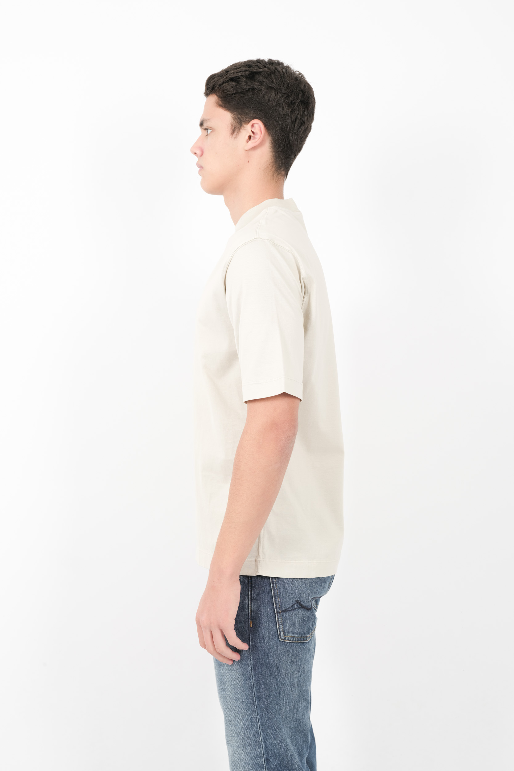  Image du produit TEE-SHIRT STONE ISLAND STELLINA 100% COTON BEIGE 8115202G3-V0095 - 4