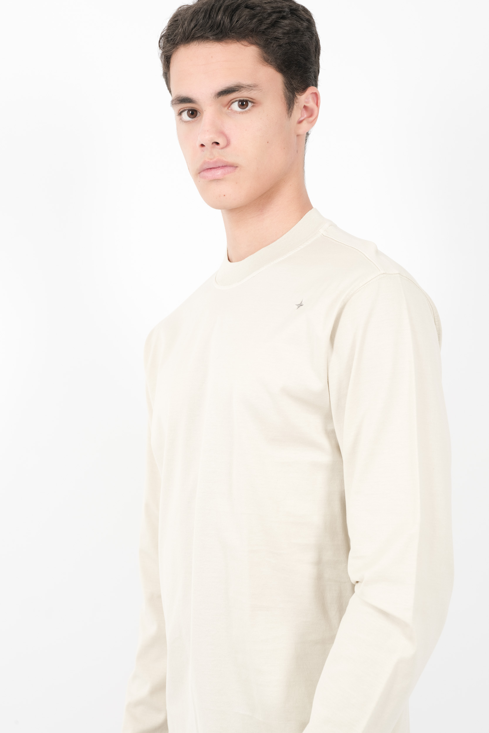  Image du produit TEE-SHIRT STONE ISLAND STELLINA 100% COTON MANCHES LONGUES BEIGE 8115211G3-V0095 - 2