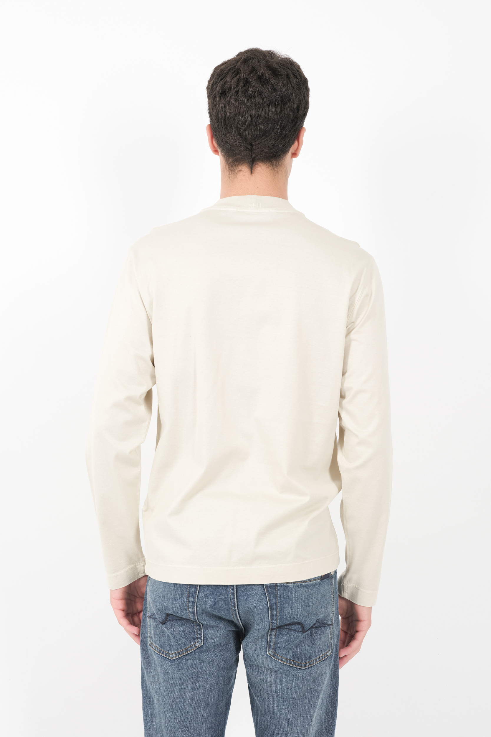  Image du produit TEE-SHIRT STONE ISLAND STELLINA 100% COTON MANCHES LONGUES BEIGE 8115211G3-V0095 - 5