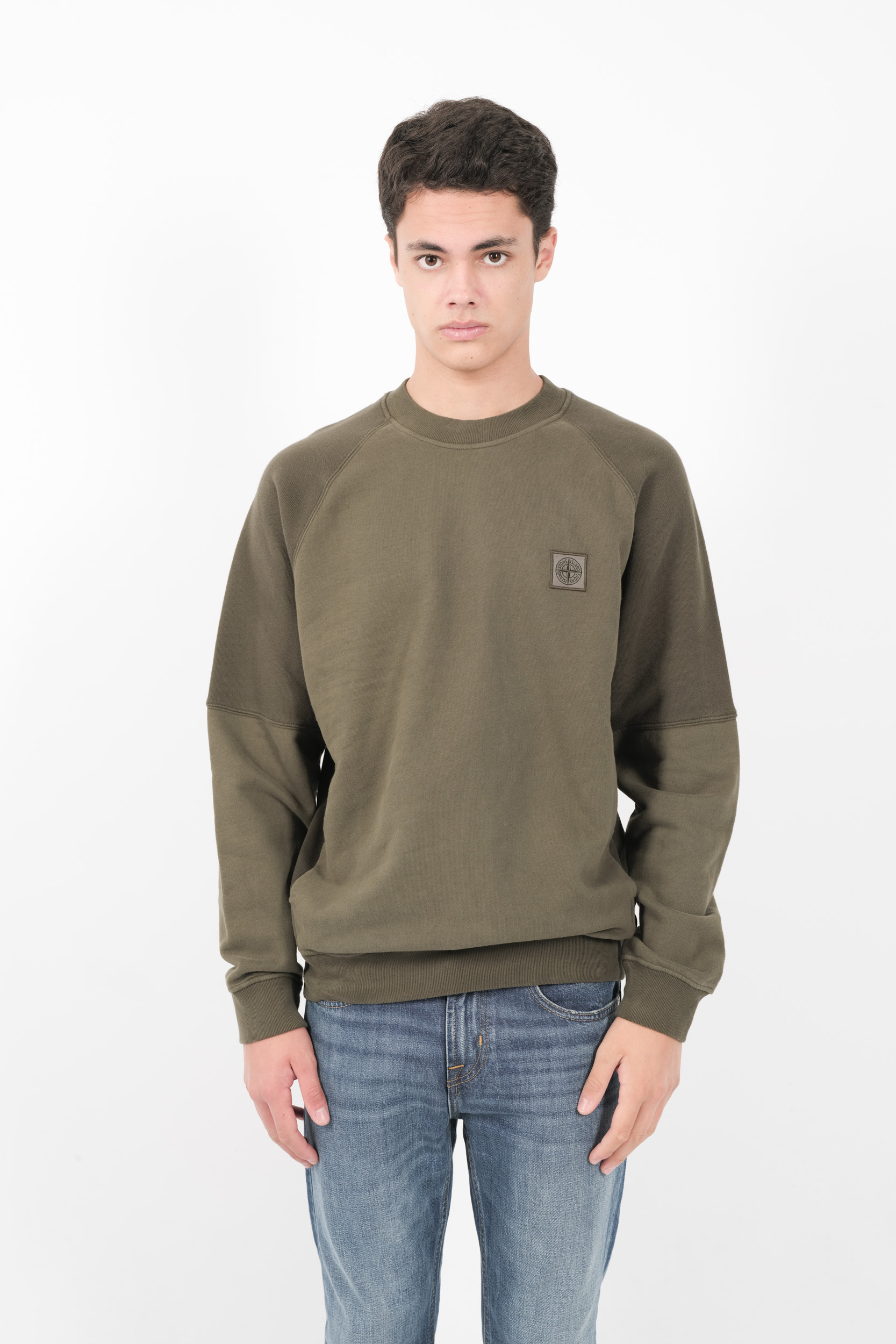  Image du produit SWEAT STONE ISLAND EN COOTN LOGO BRODE ET POCHES A PRESSION VERT 811560252-V0059 - 3