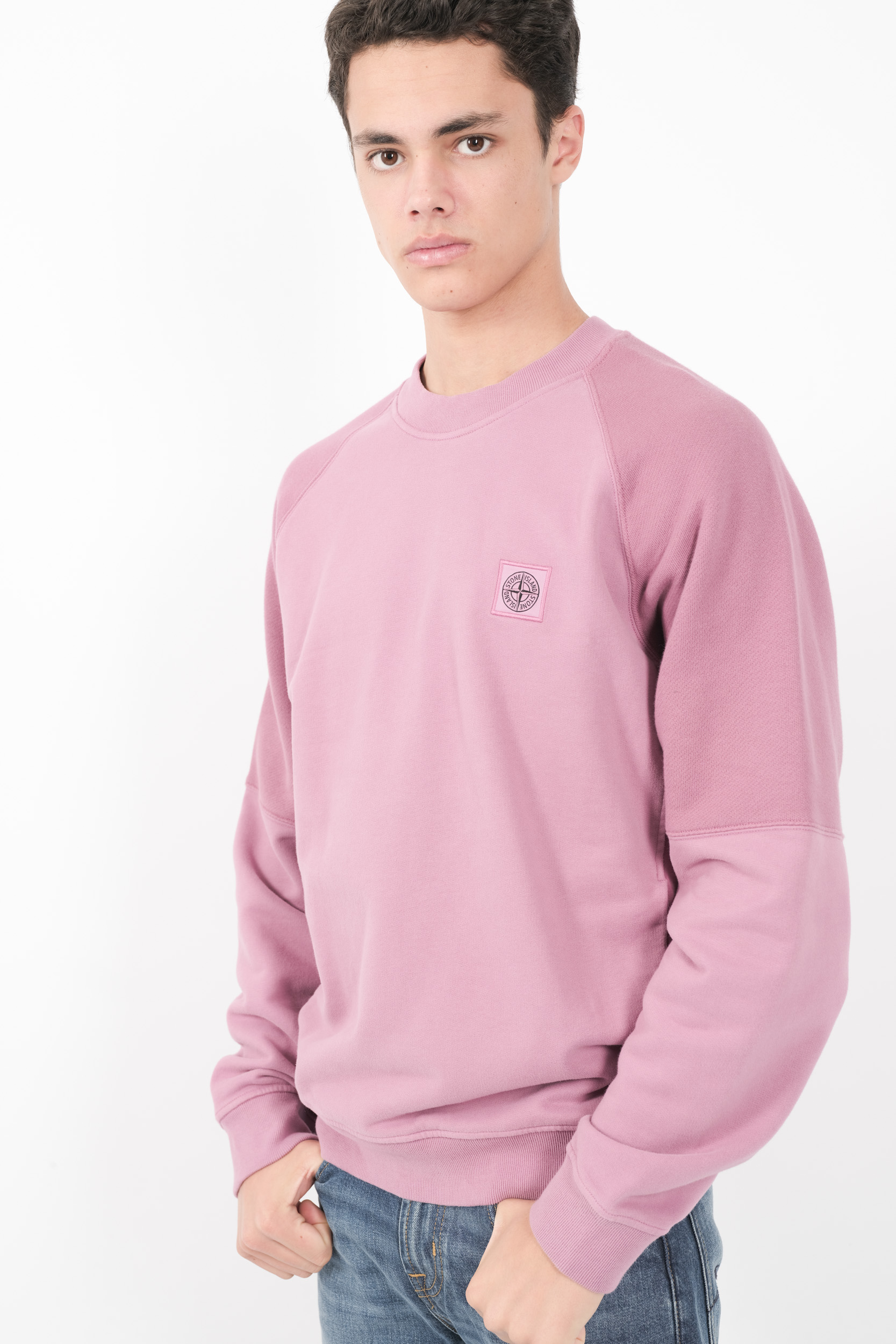  Image du produit SWEAT STONE ISLAND EN COTON LOGO BRODE ET POCHES A PRESSION ROSE 811560252-V0086 - 2