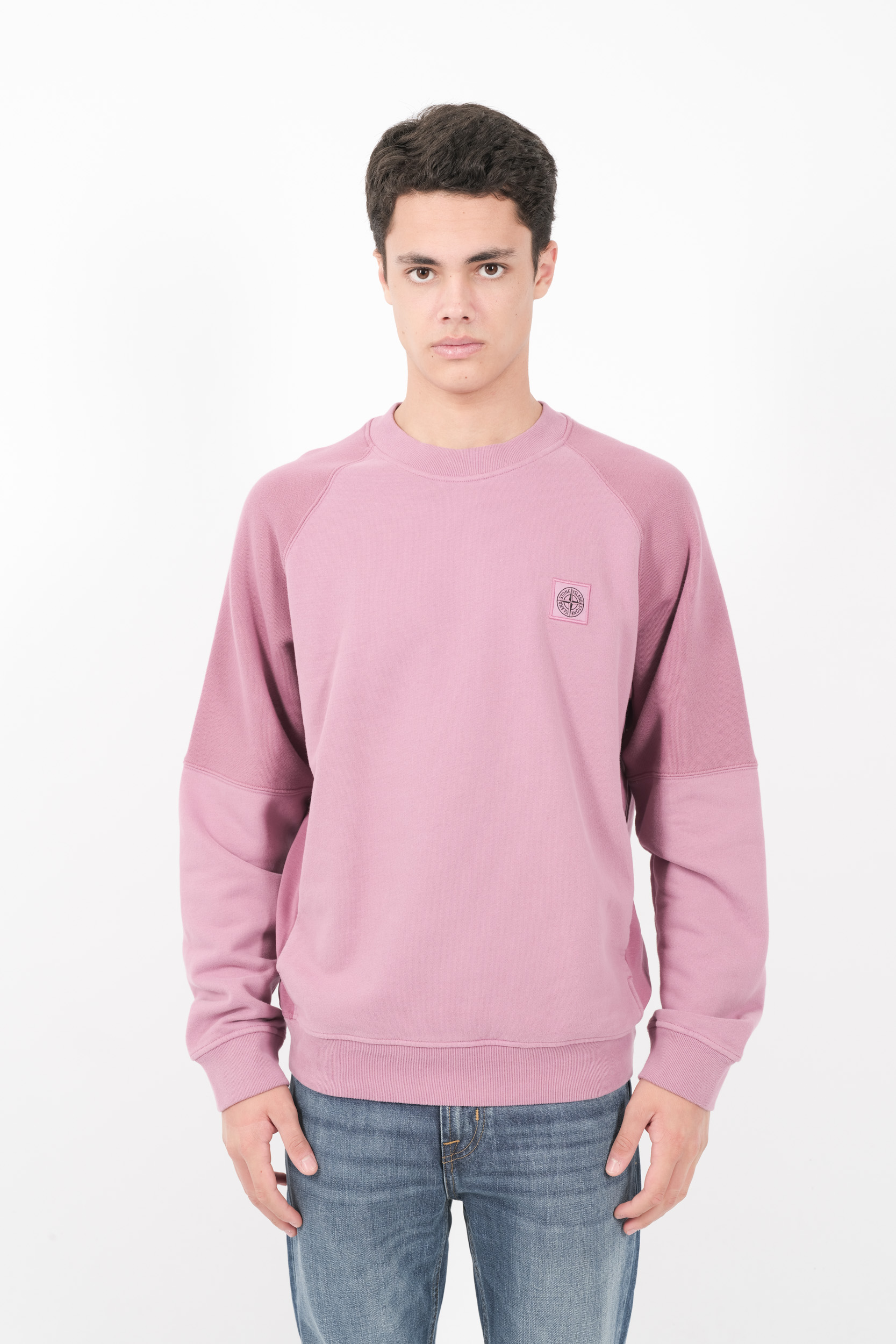  Image du produit SWEAT STONE ISLAND EN COTON LOGO BRODE ET POCHES A PRESSION ROSE 811560252-V0086 - 3