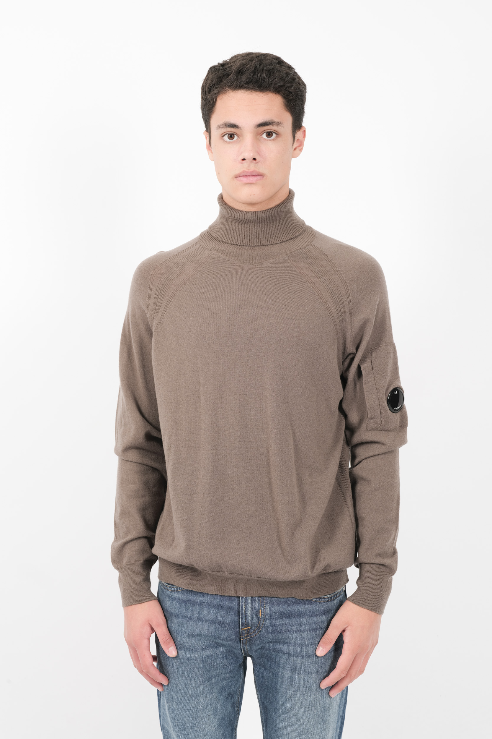  Image du produit PULL C.P COMPANY COL ROULE EN LAINE MERINOS TAUPE N192A-359 - 3