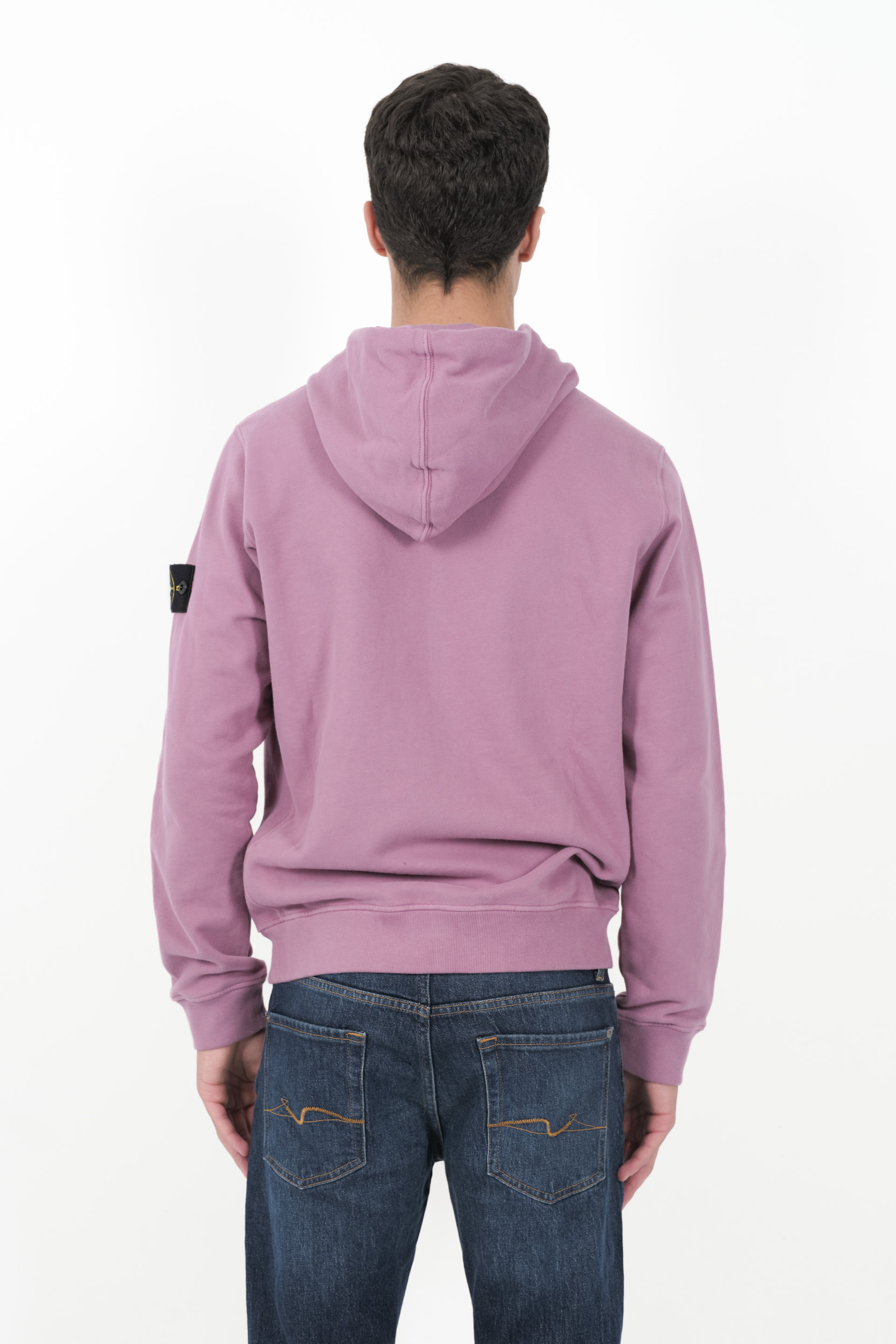 SWEAT STONE ISLAND CAPUCHE ZIPPE ROSE 811563520-V0086