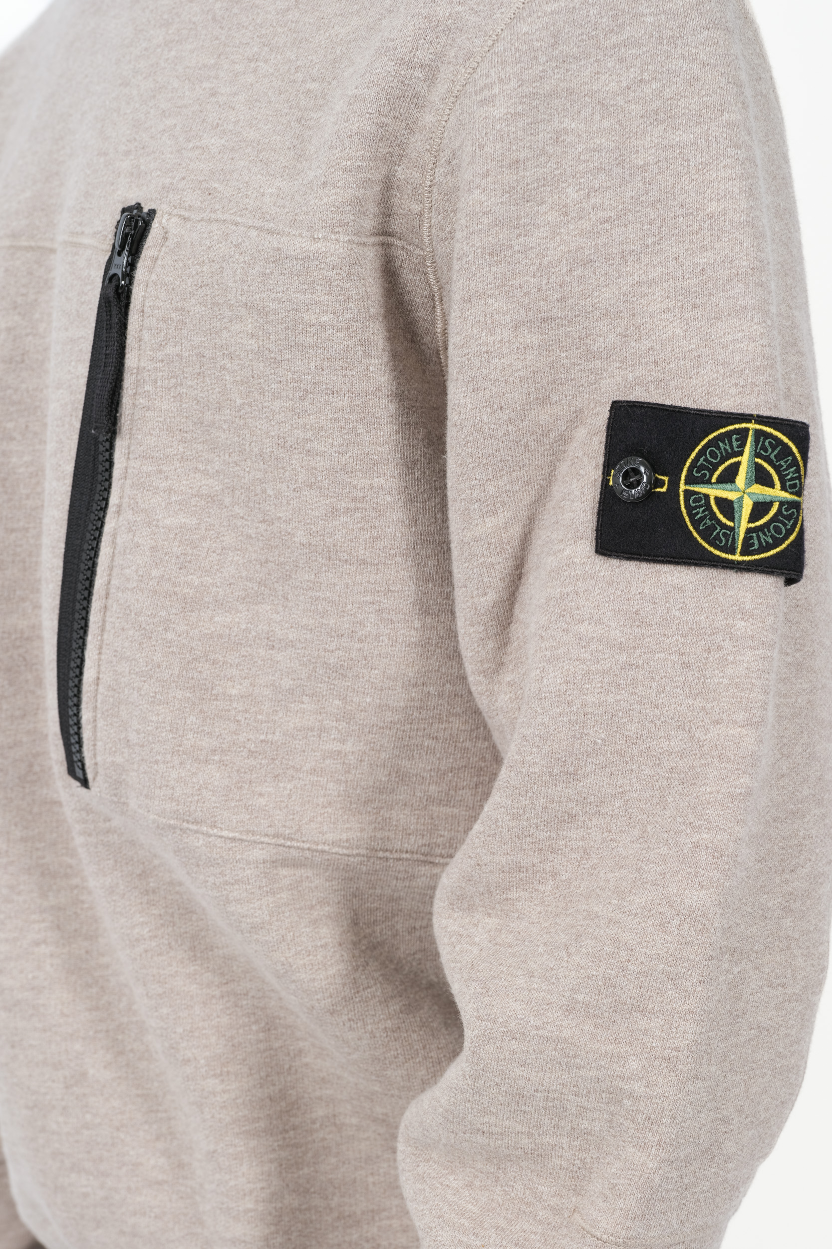  Image du produit SWEAT STONE ISLAND COL ROND COTON MOULINE AVEC ZIP BEIGE 811565338-V0094 - 2