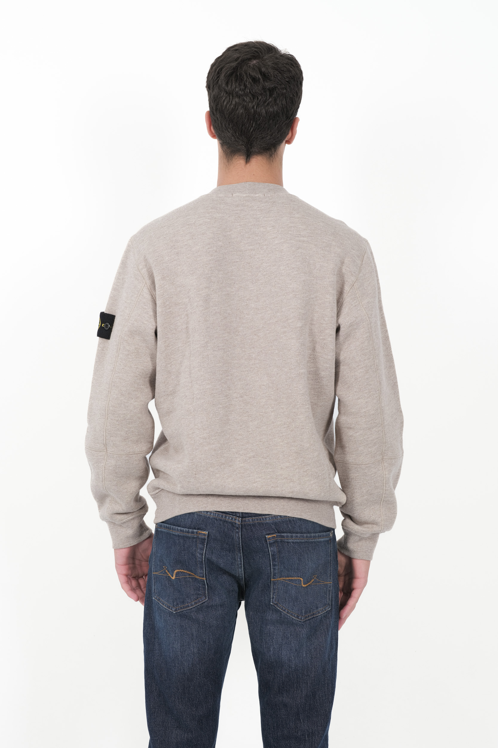  Image du produit SWEAT STONE ISLAND COL ROND COTON MOULINE AVEC ZIP BEIGE 811565338-V0094 - 5