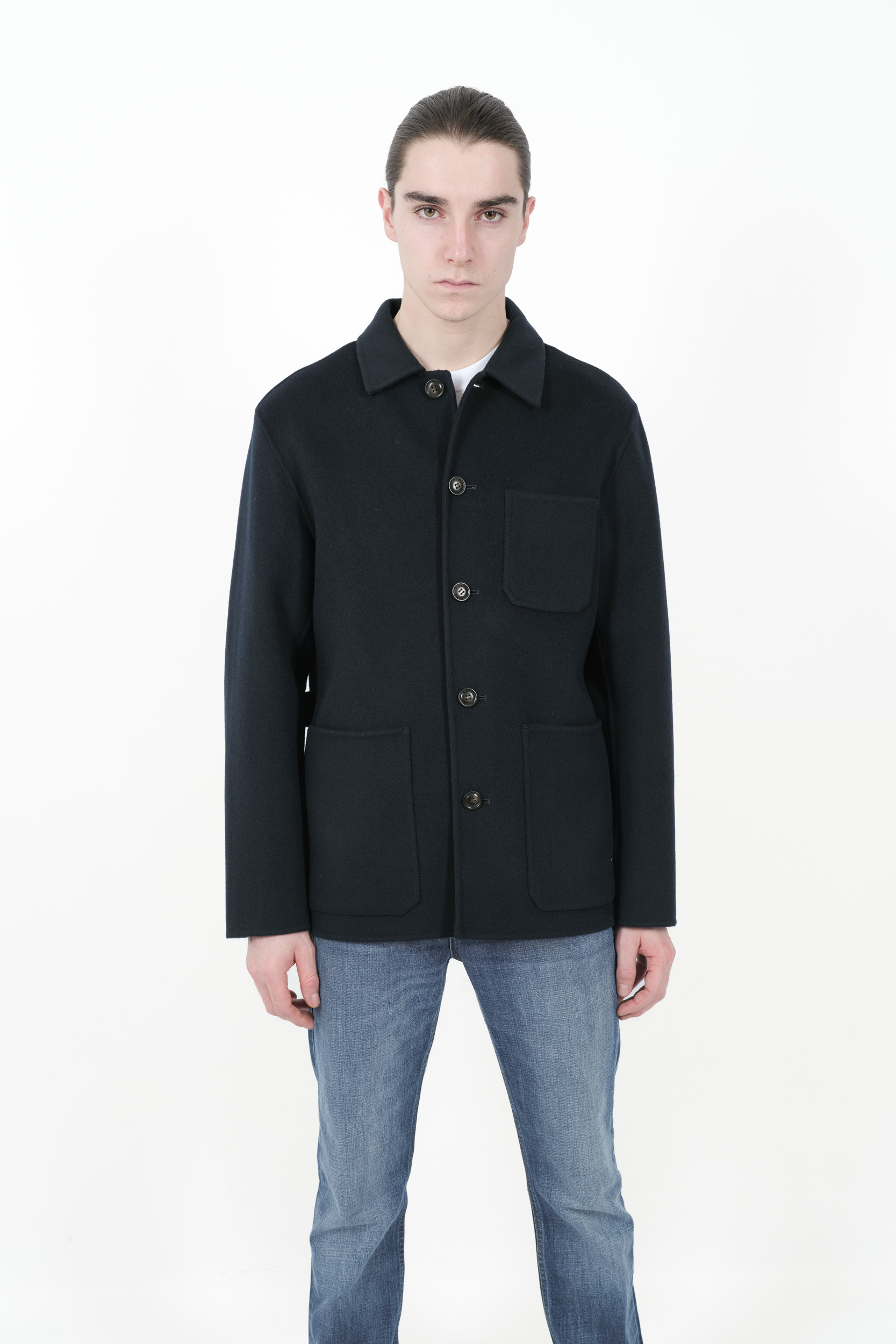  Image du produit MANTEAU WOOLRICH COURT EN PURE LAINE VIERGE BLEU U0975-3989 - 2