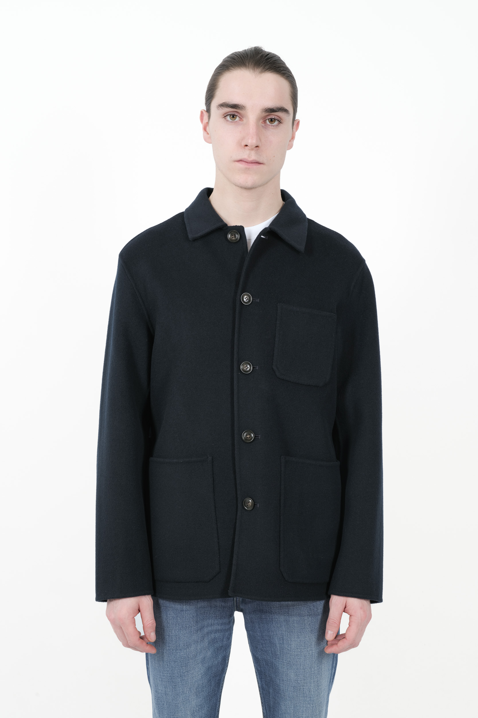  Image du produit MANTEAU WOOLRICH COURT EN PURE LAINE VIERGE BLEU U0975-3989 - 3