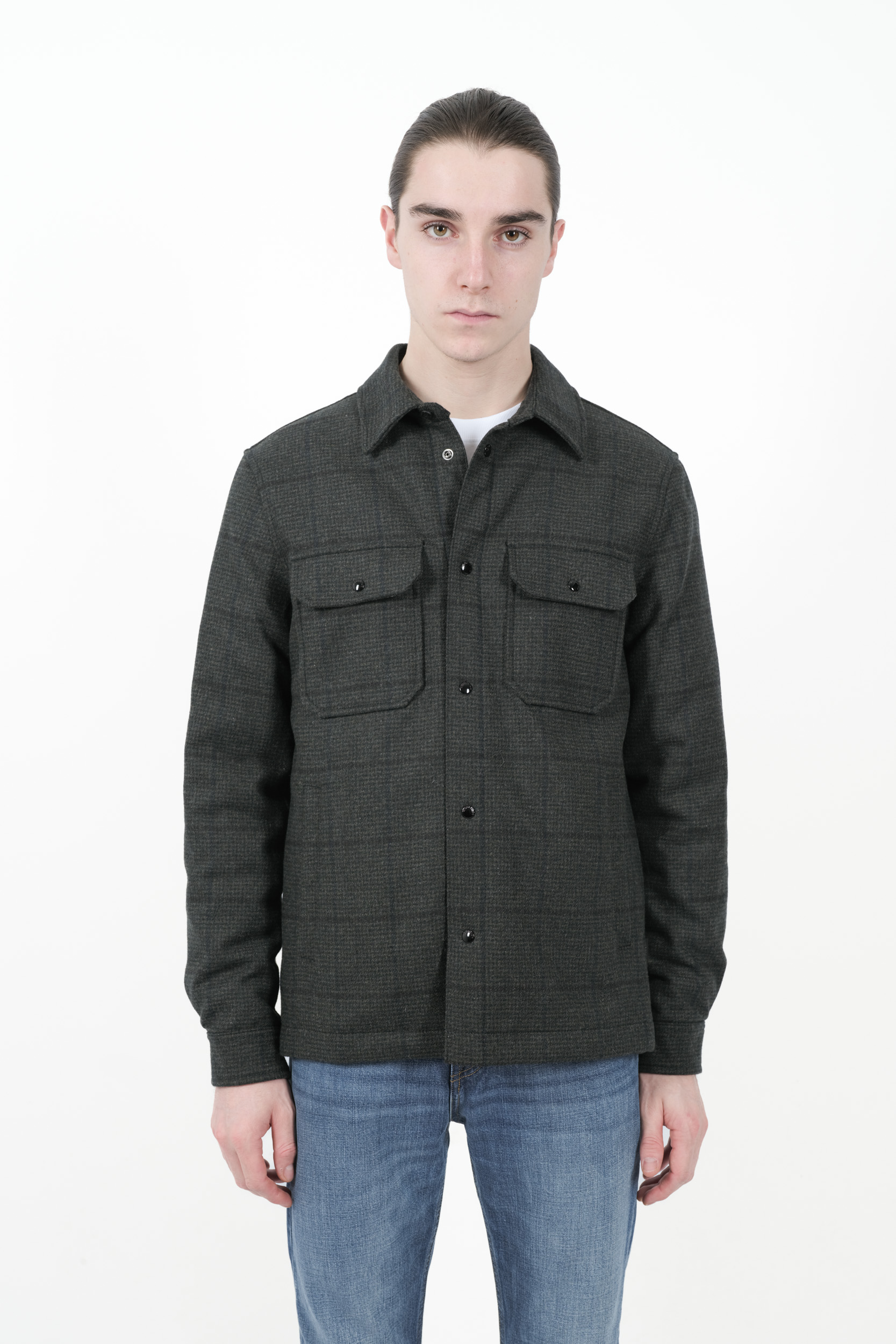  Image du produit SURCHEMISE WOOLRICH EN LAINE MELANGEE VERTE S0159-6632 - 3