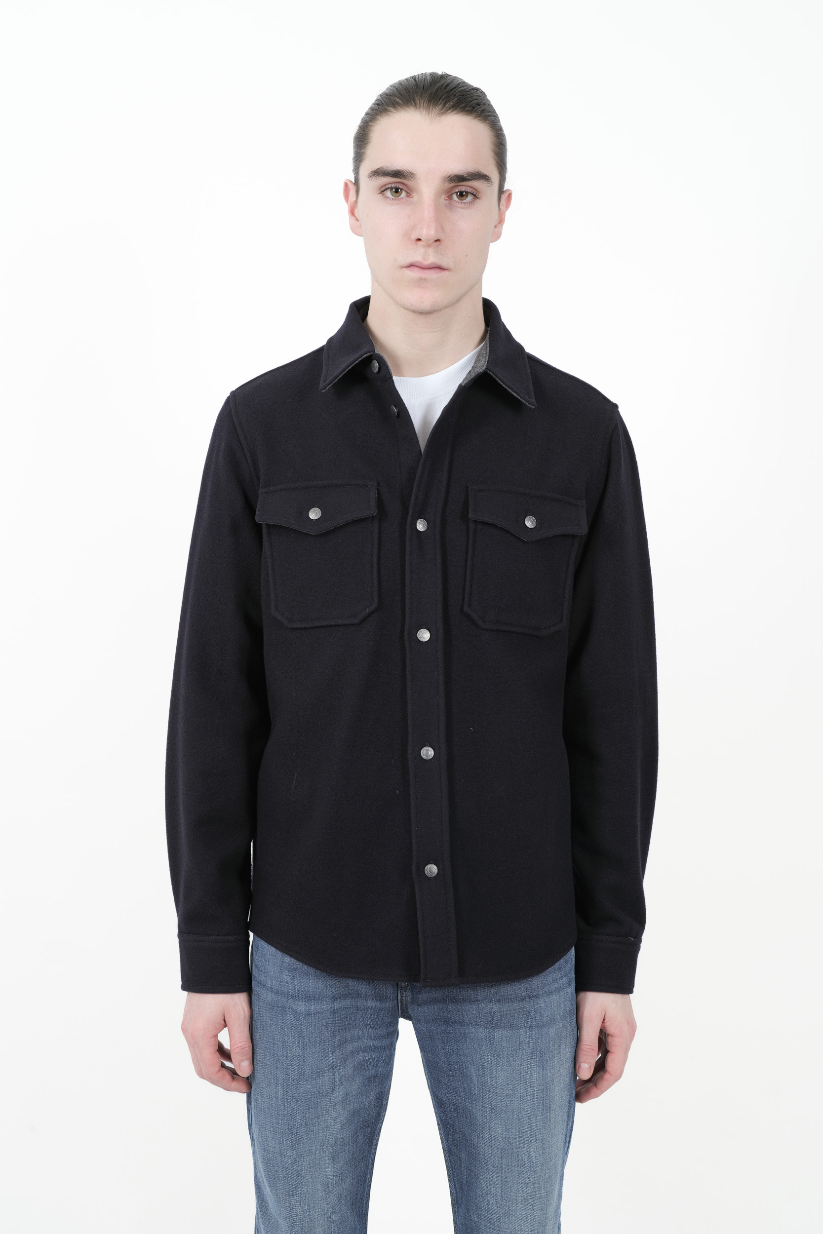  Image du produit SURCHEMISE WOOLRICH EN LAINE MELANGEE MARINE S0129-3989 - 3