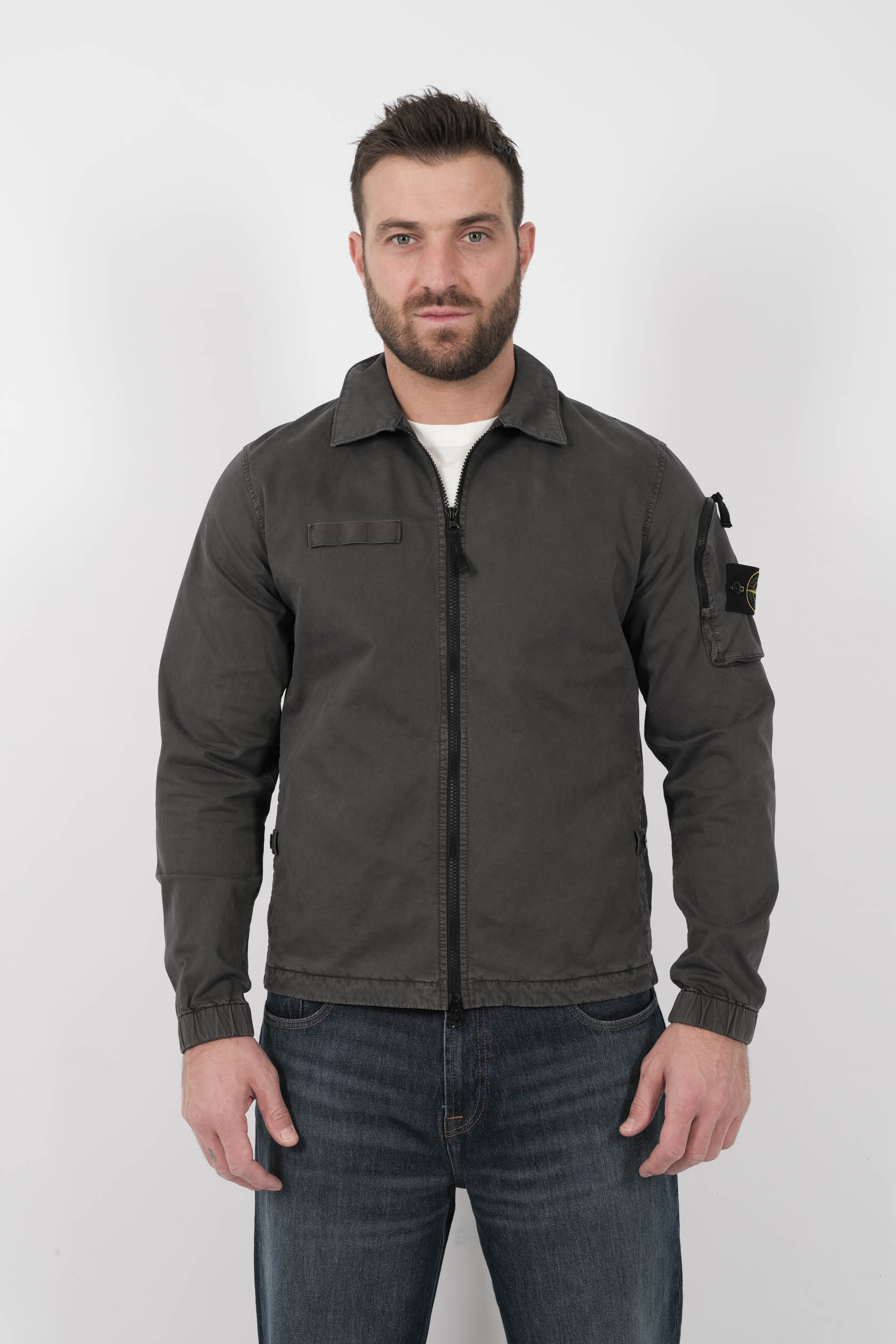  Image du produit SURCHEMISE STONE ISLAND A ZIP GRIS S151203S04-V0165 - 3