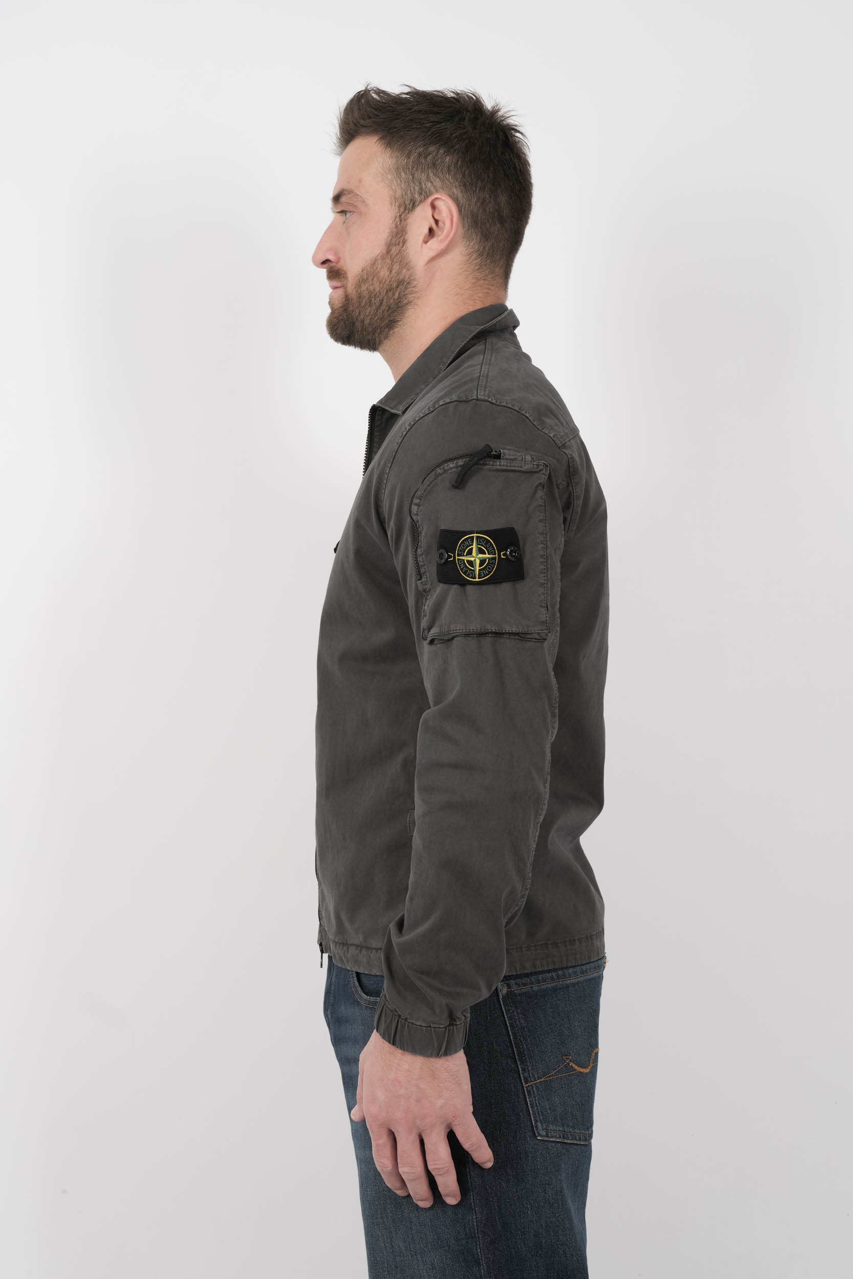  Image du produit SURCHEMISE STONE ISLAND A ZIP GRIS S151203S04-V0165 - 4