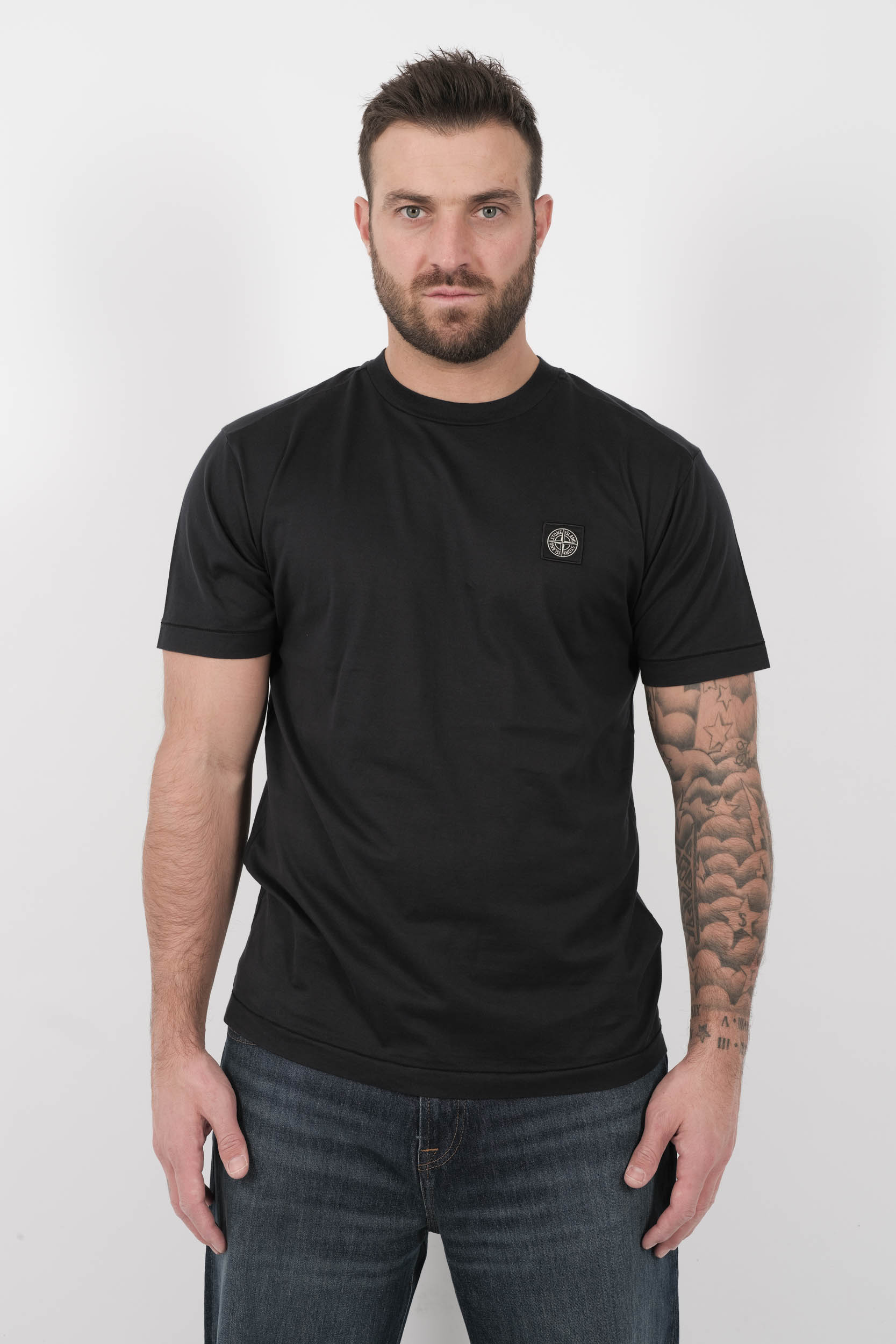 TEE-SHIRT STONE ISLAND LOGO CARRE NOIR S152139S13-V0029