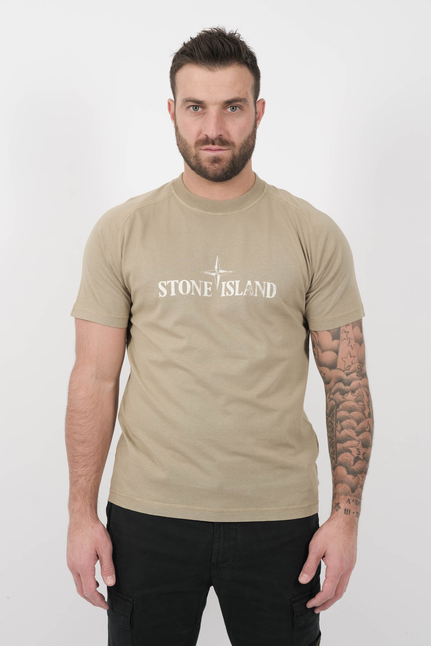  Image du produit TEE-SHIRT STONE ISLAND LOGO IMPRIME BEIGE S152120S81-V009A - 3