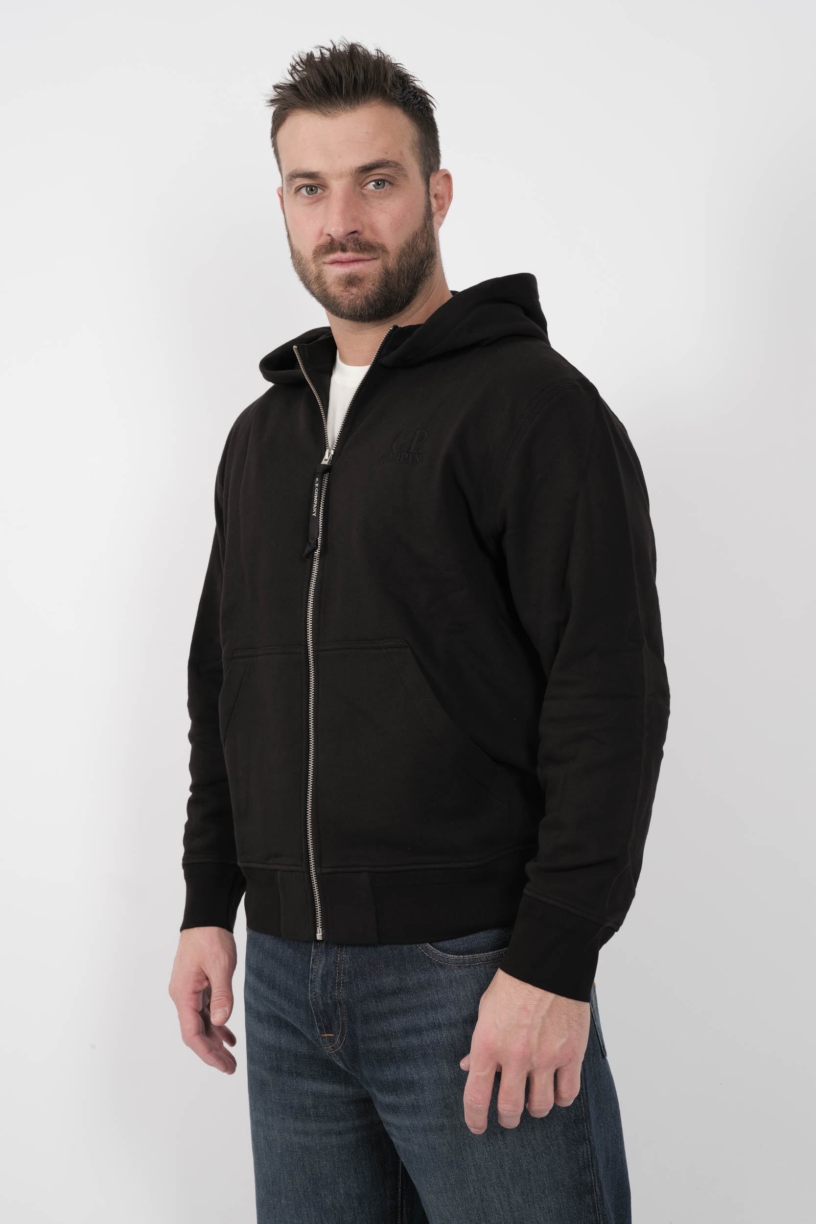  Image du produit SWEAT C.P COMPANY A CAPUCHE ZIPPE NOIR S044A-999 - 2