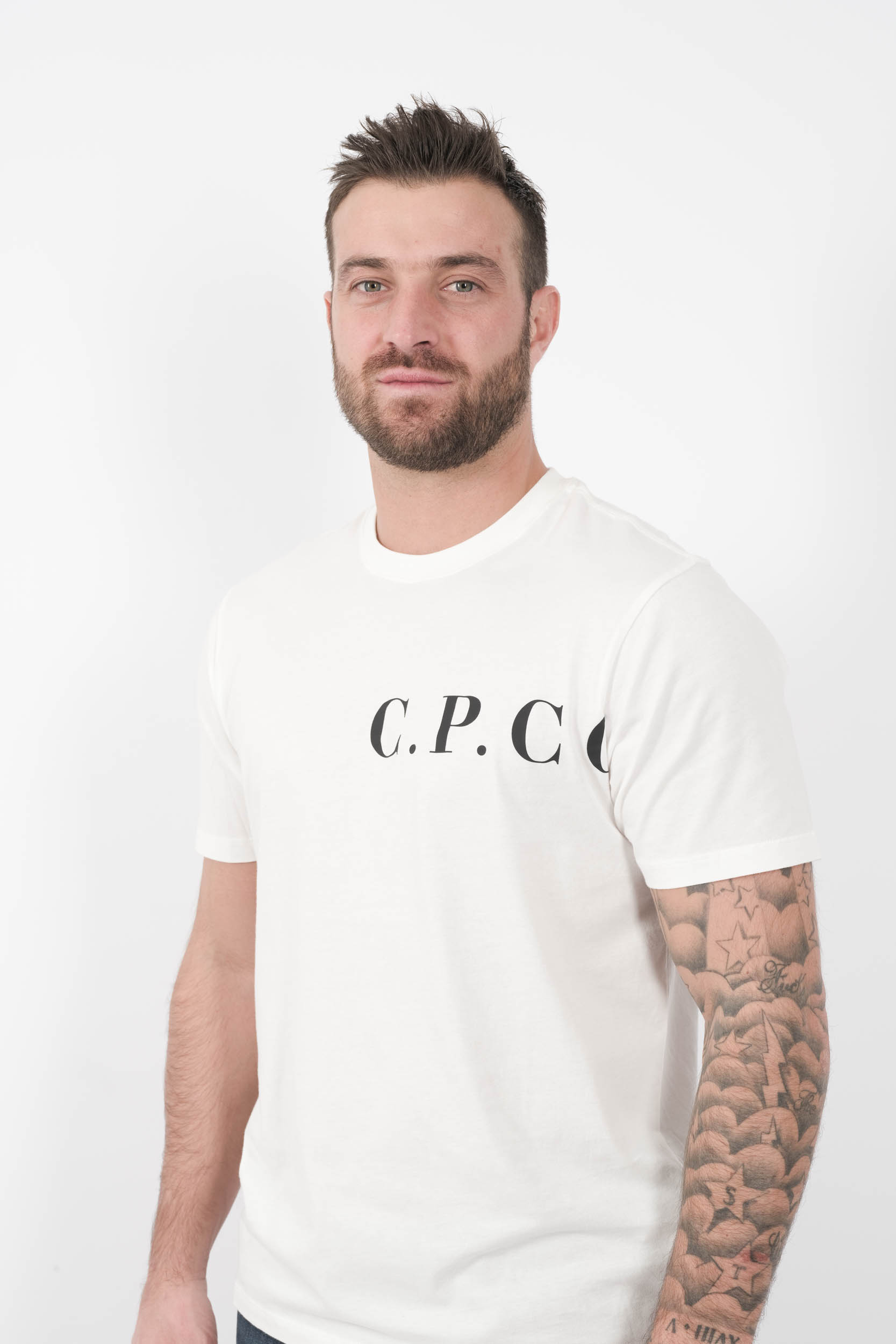  Image du produit TEE-SHIRT C.P COMPANY LOGO IMPARIME BLANC S139A-103 - 2