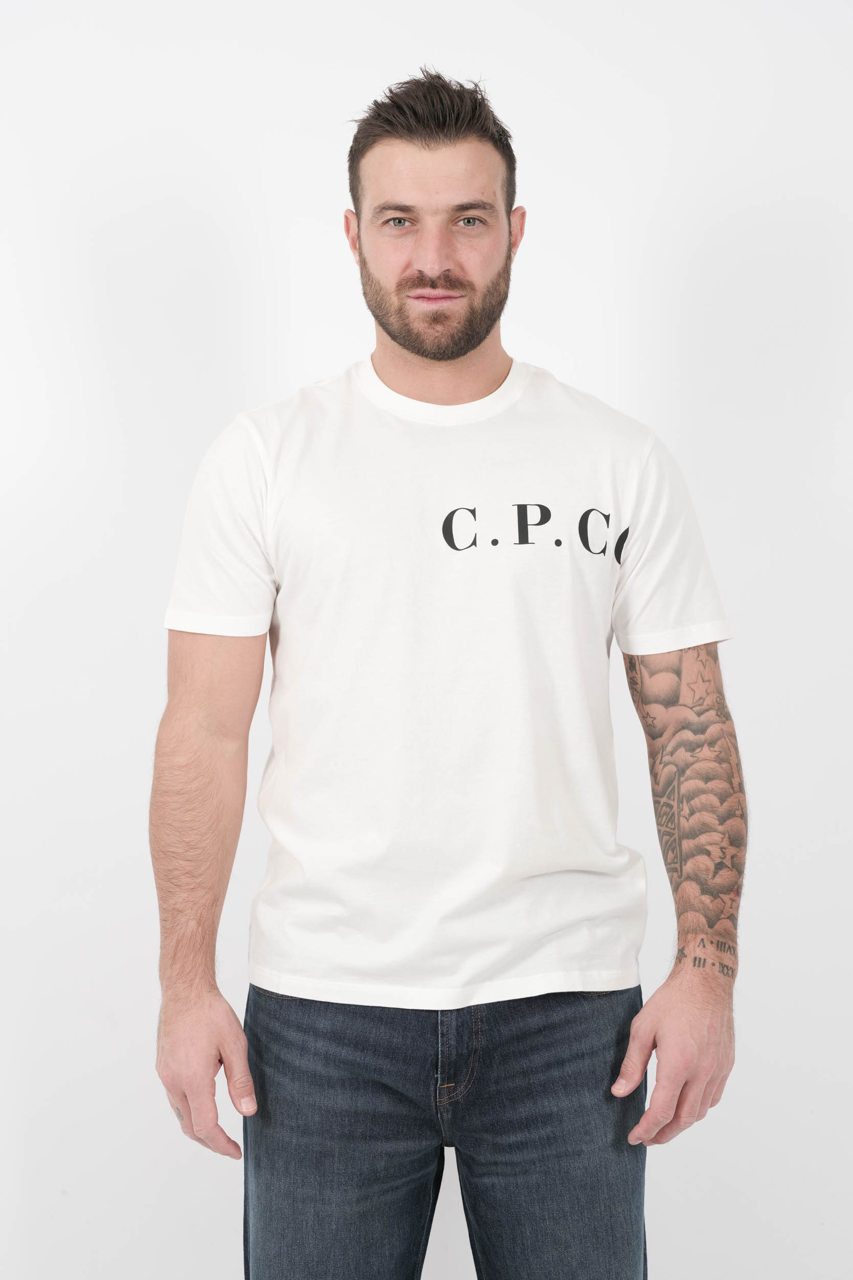  Image du produit TEE-SHIRT C.P COMPANY LOGO IMPARIME BLANC S139A-103 - 3