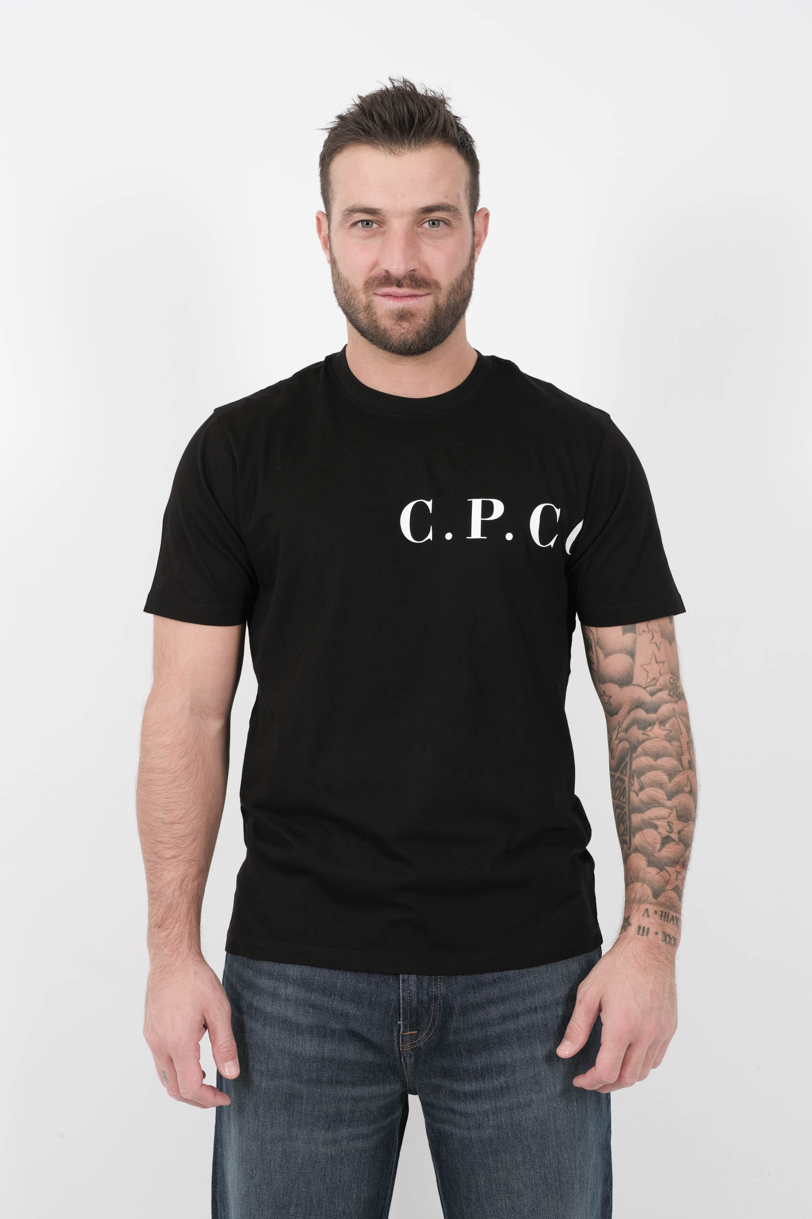  Image du produit TEE-SHIRT C.P COMPANY LOGO IMPRIME NOIR S139A-999 - 3