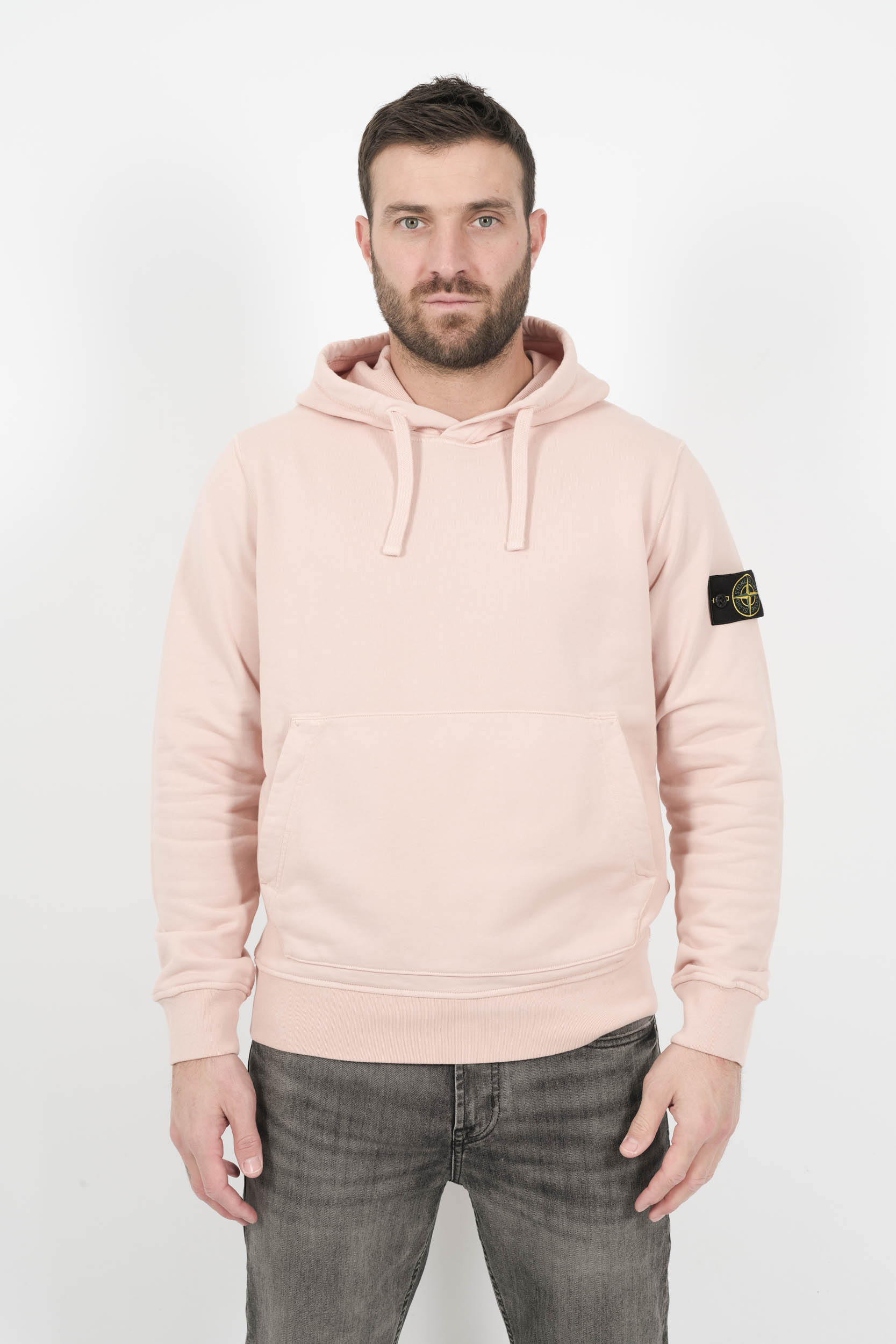 SWEAT STONE ISLAND A CAPUCHE ROSE S156145S51-V0082