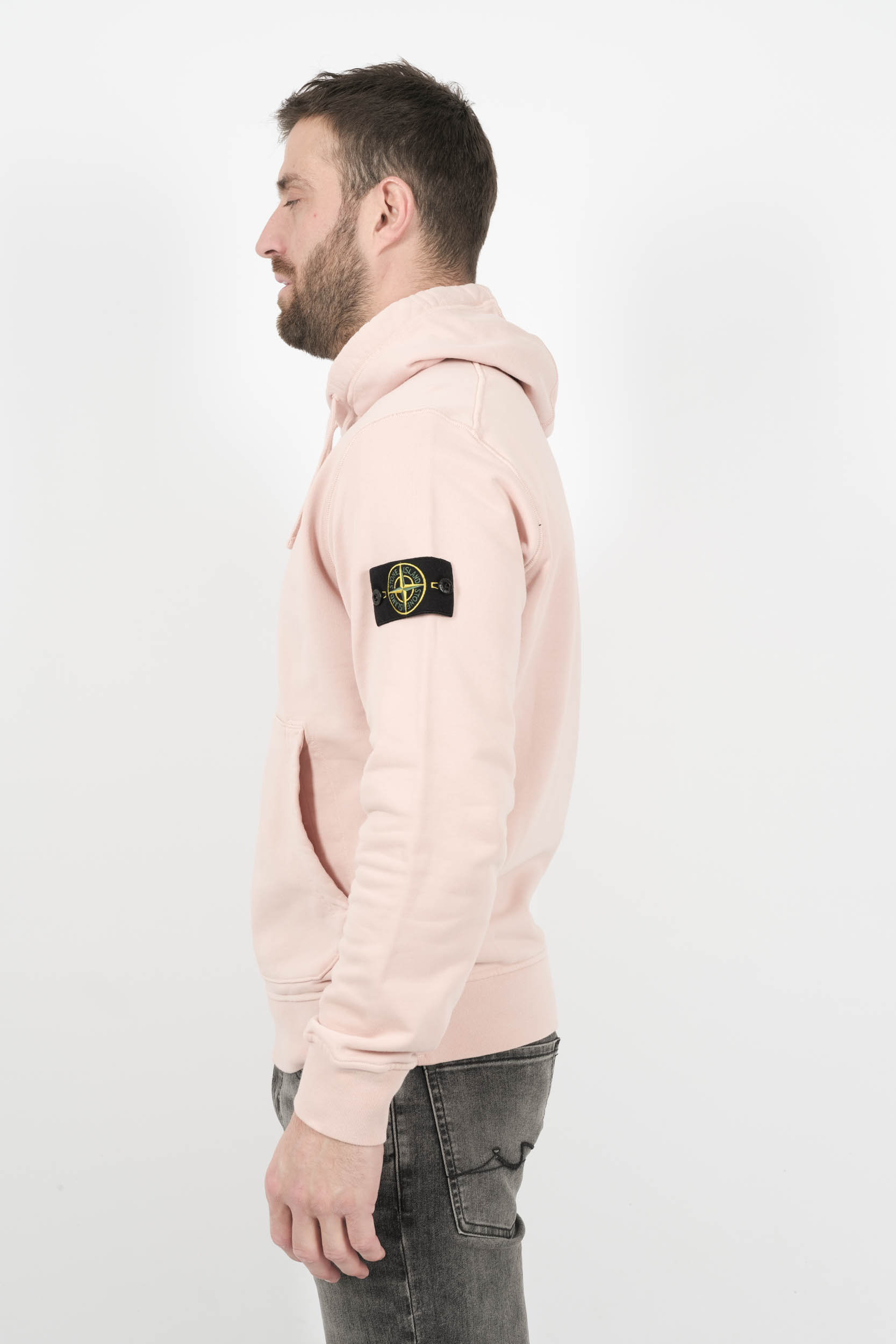 SWEAT STONE ISLAND A CAPUCHE ROSE S156145S51-V0082