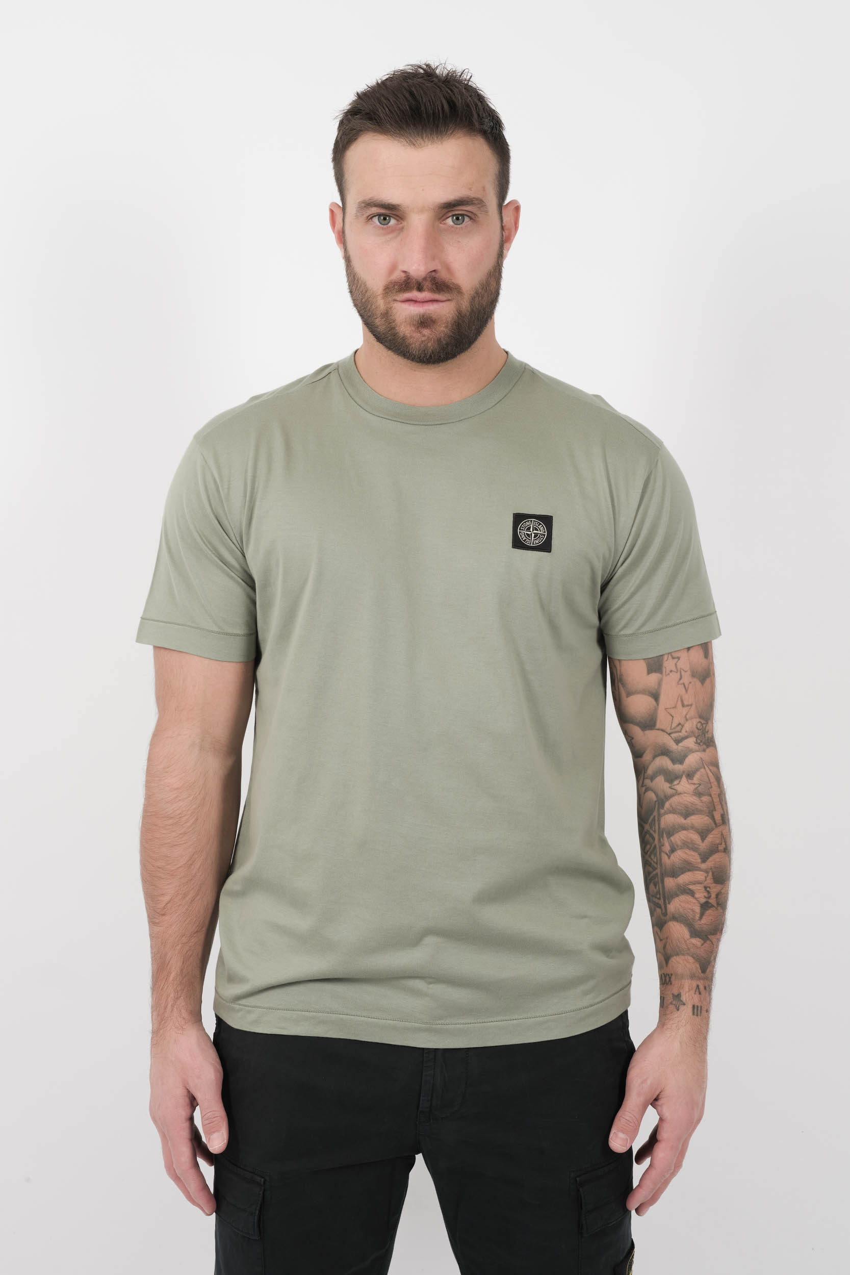 TEE-SHIRT STONE ISLAND LOGO CARRE VERT S152139S13-V0055