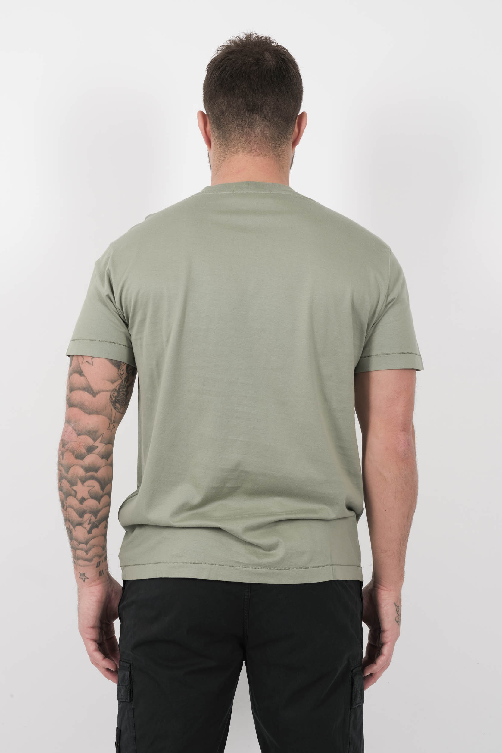 TEE-SHIRT STONE ISLAND LOGO CARRE VERT S152139S13-V0055