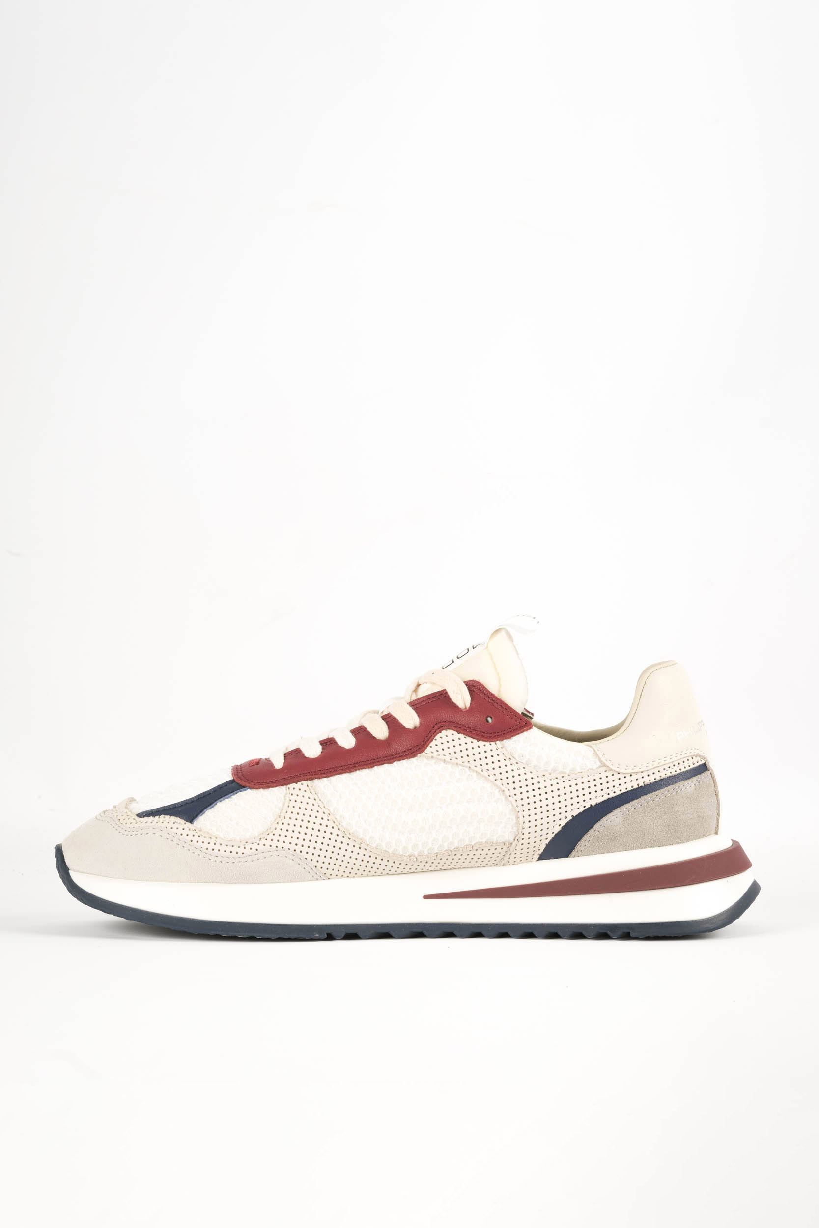  Image du produit BASKETS PHILIPPE MODEL OLYMPIQUE RUNNING BLANC/BORDEAUX OYLU-FP02 - 4