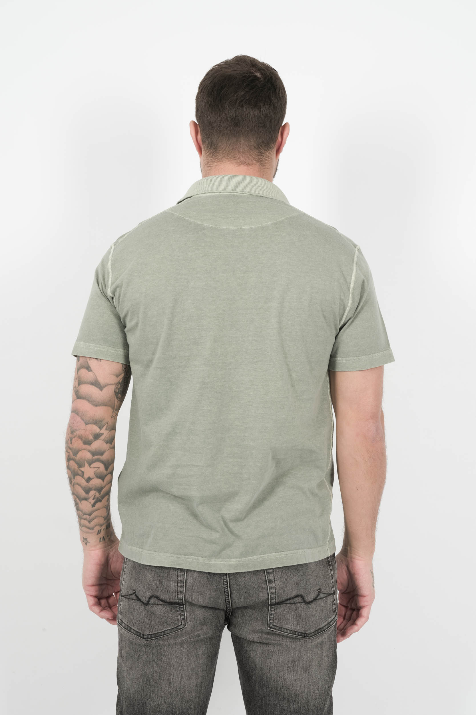 POLO STONE ISLAND LOGO INVERSE VERT DELAVE S152225S57-V0155