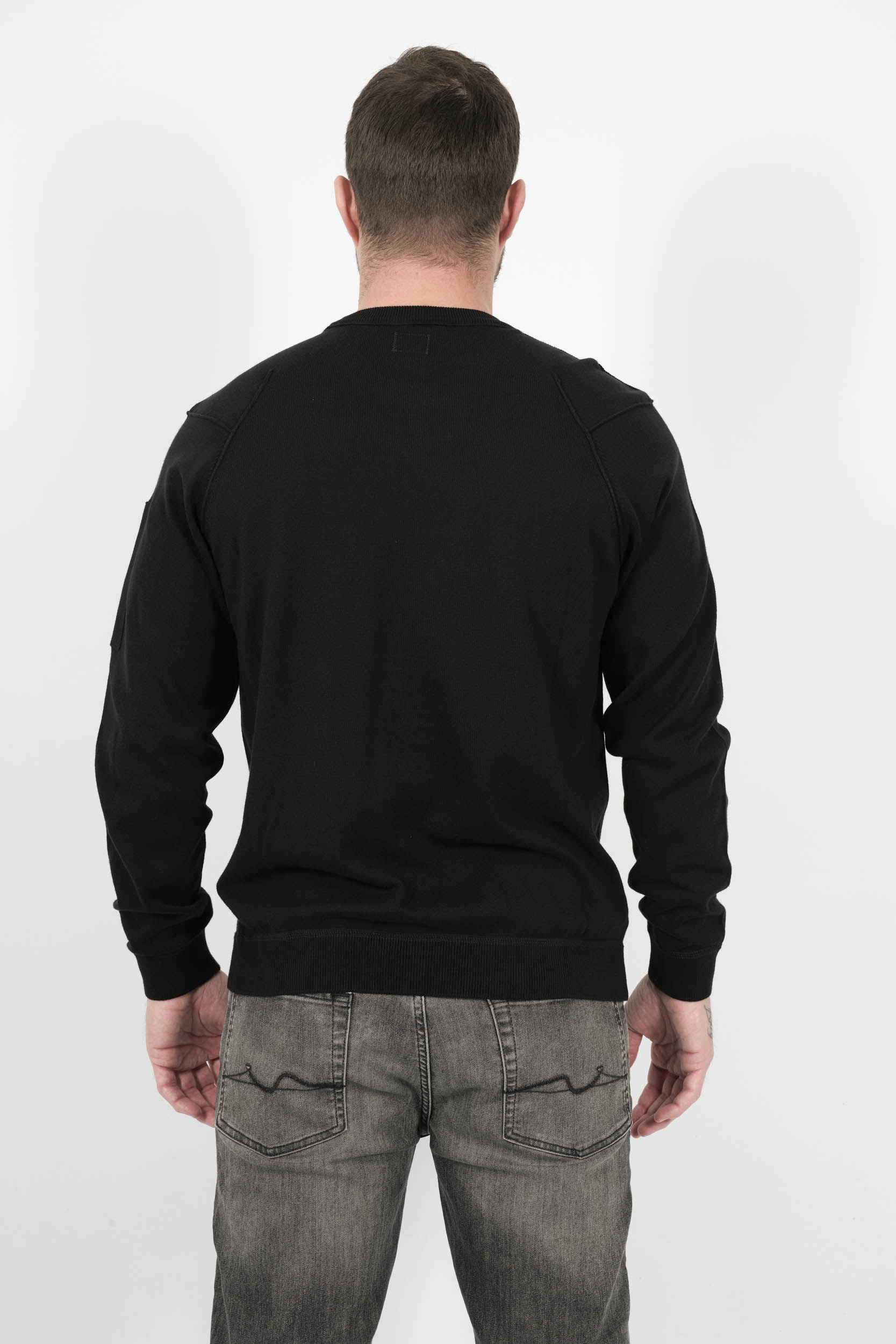 PULL C.P COMPANY COL ROND COTON NOIR N026A-999