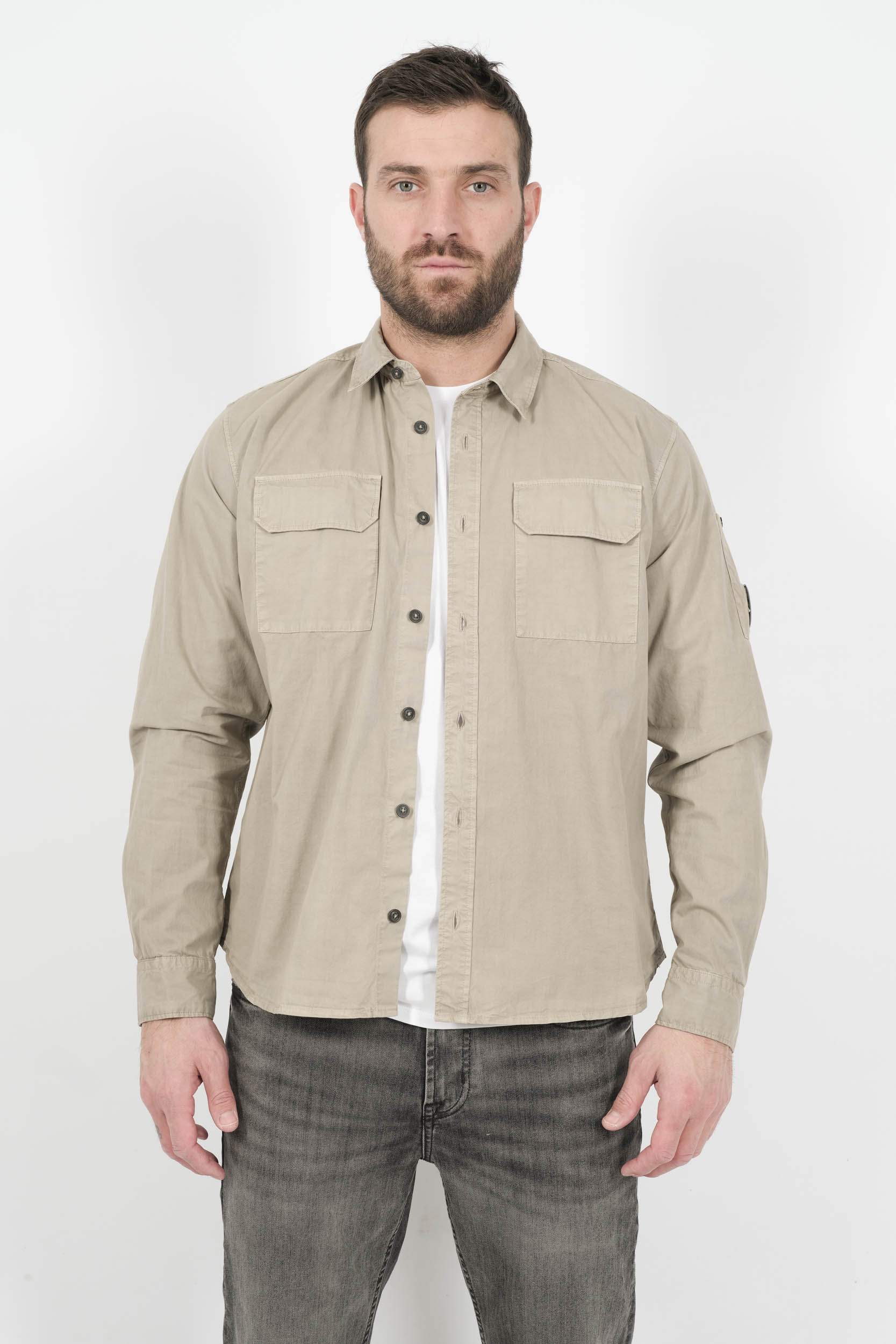 CHEMISE C.P COMPANY A BOUTONS BEIGE H140A-327