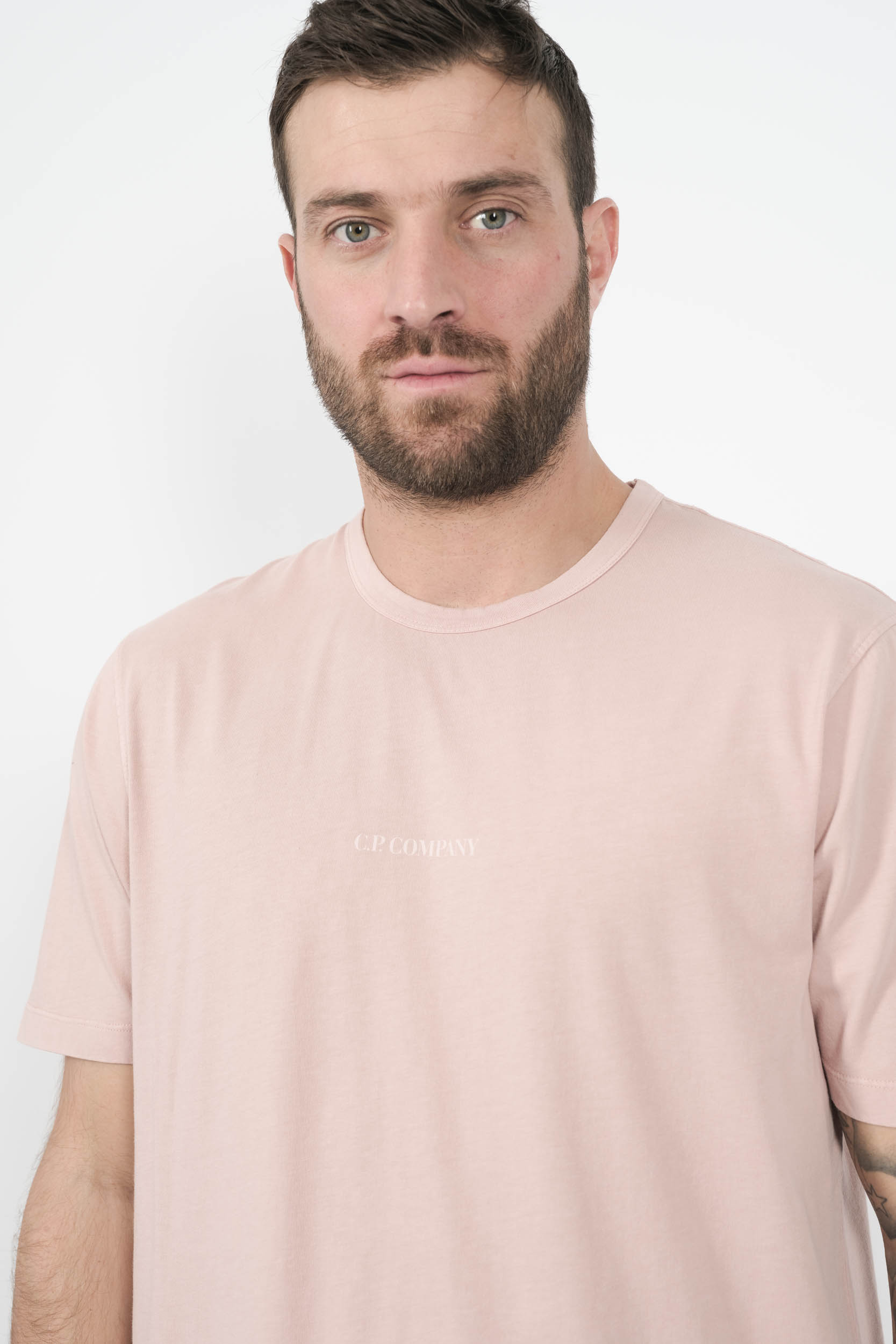 TEE-SHIRT C.P COMPANY AVEC LOGO ROSE S085A-520