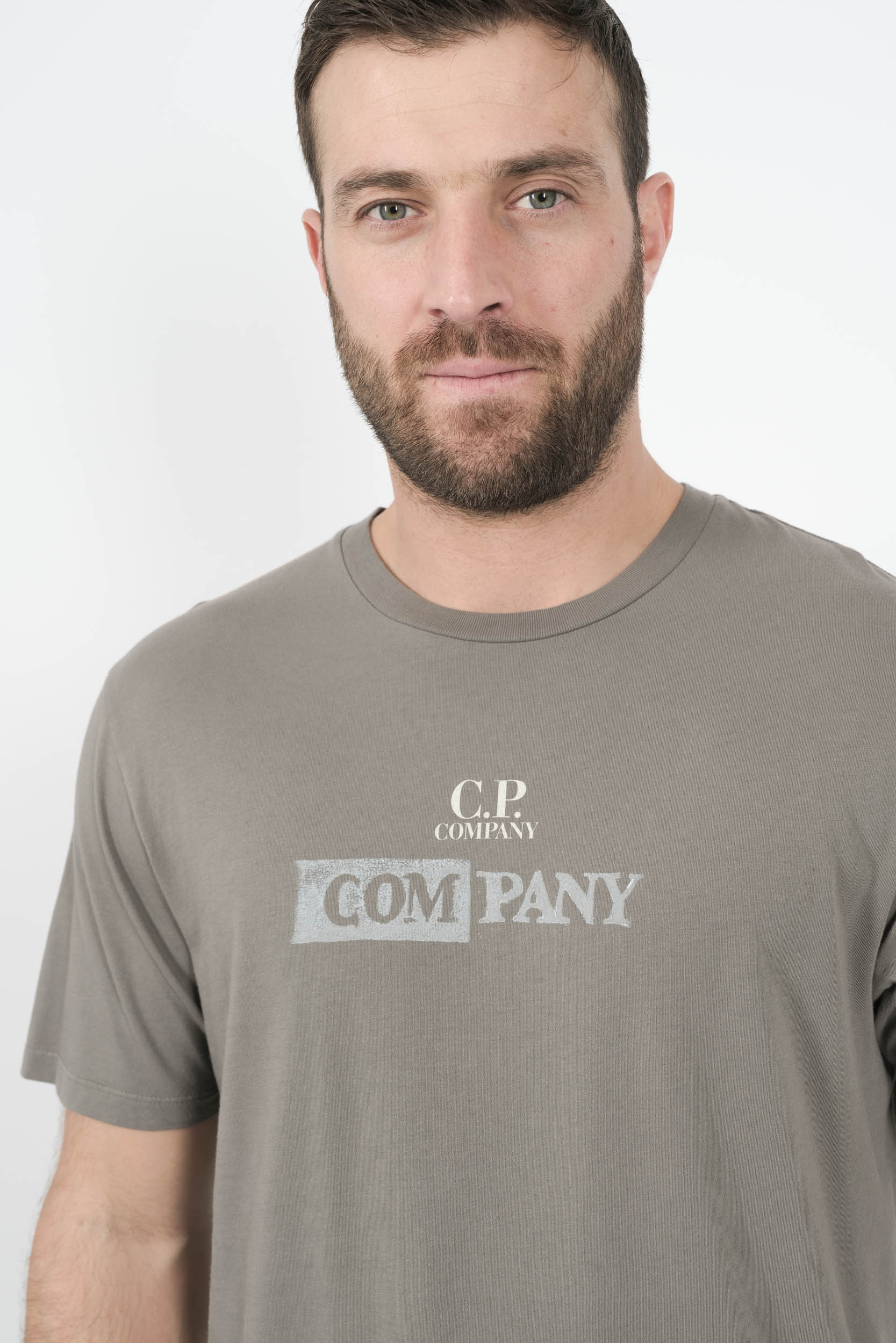 TEE-SHIRT C.P COMPANY AVEC LOGO DEVANT ET DOS GRIS S307A-935