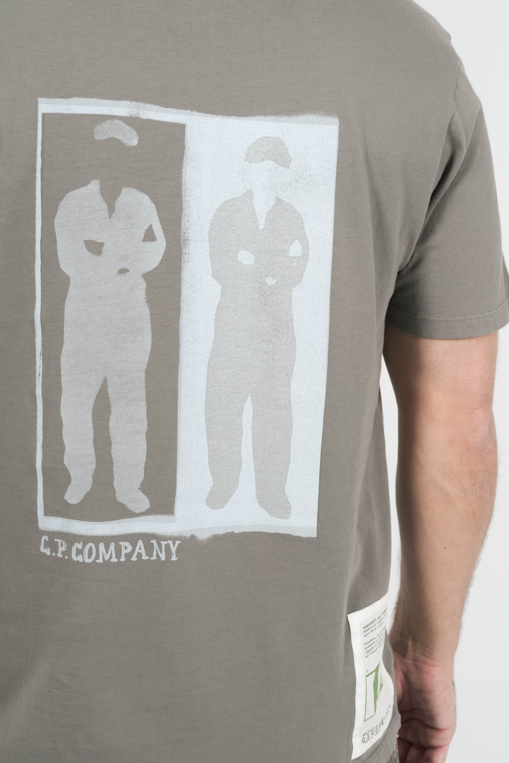 TEE-SHIRT C.P COMPANY AVEC LOGO DEVANT ET DOS GRIS S307A-935