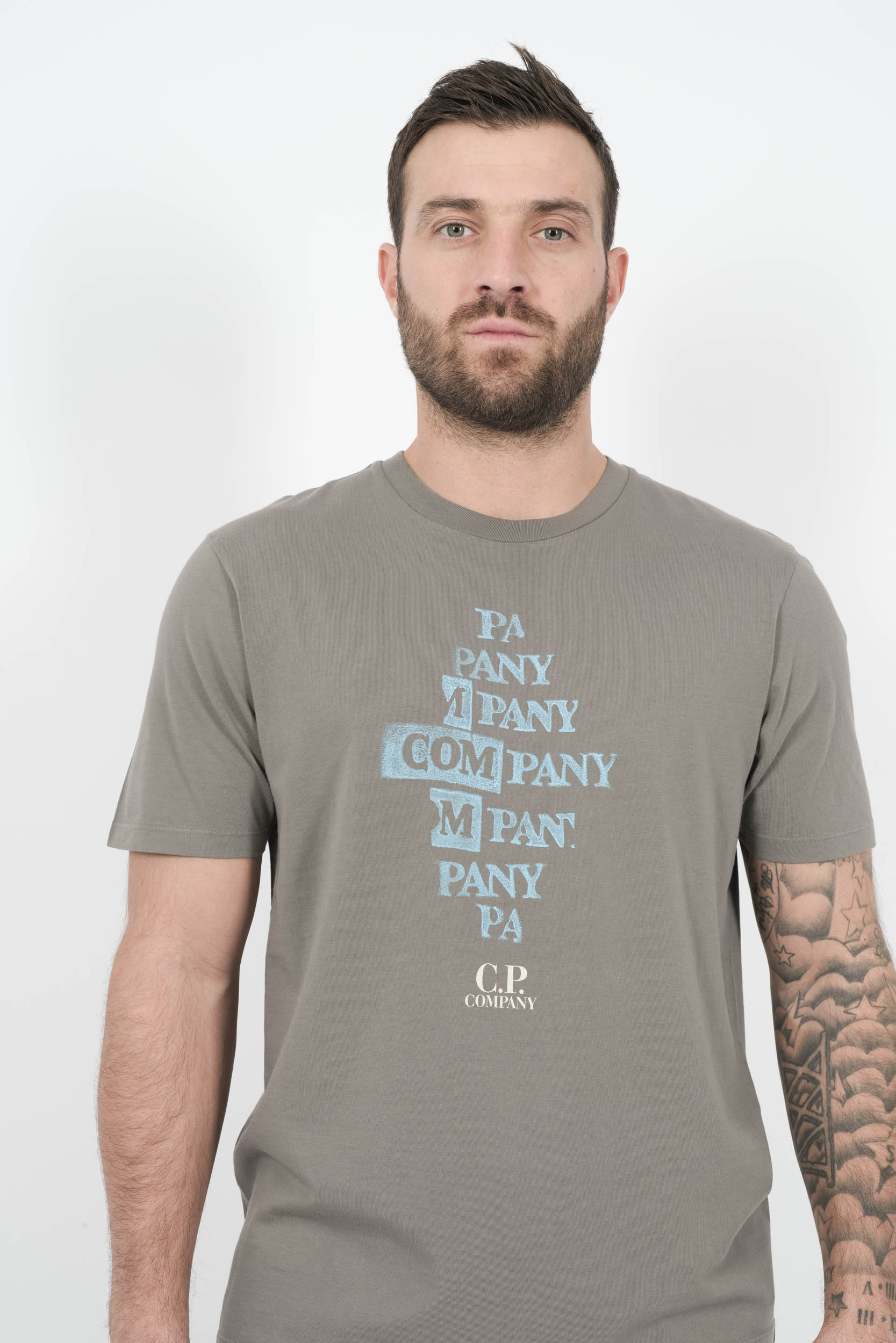 TEE-SHIRT C.P COMPANY AVEC LOGO GRIS S308A-935