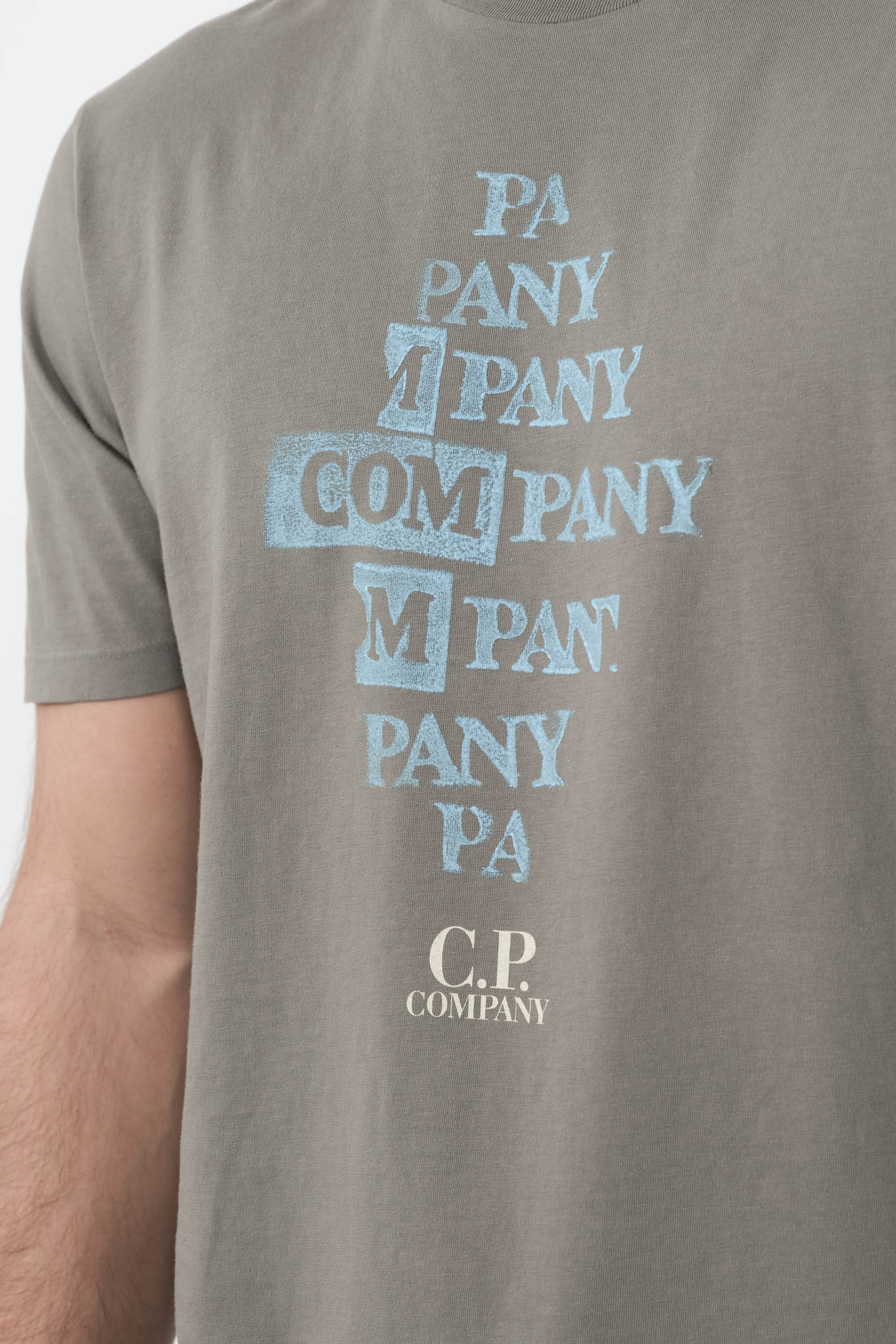 TEE-SHIRT C.P COMPANY AVEC LOGO GRIS S308A-935