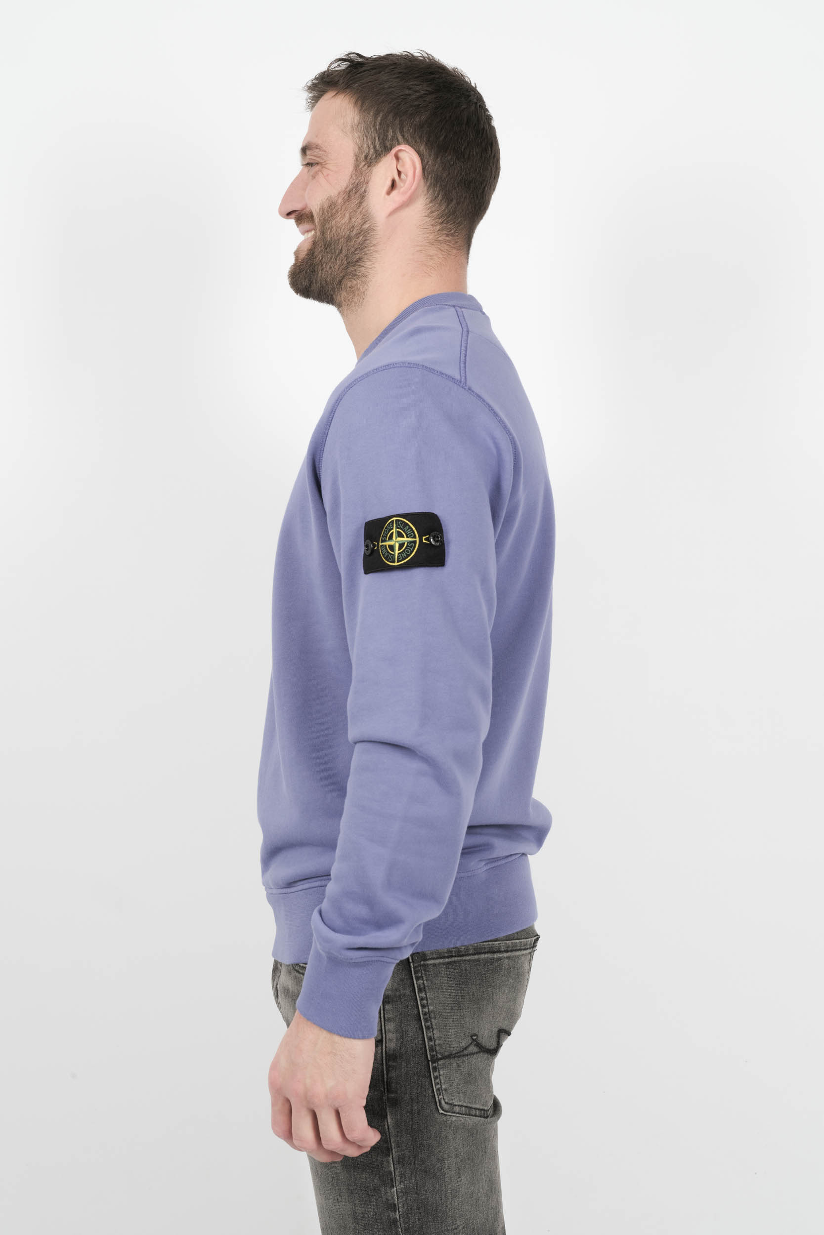 SWEAT STONE ISLAND COL ROND VIOLET S156144S51-V0047