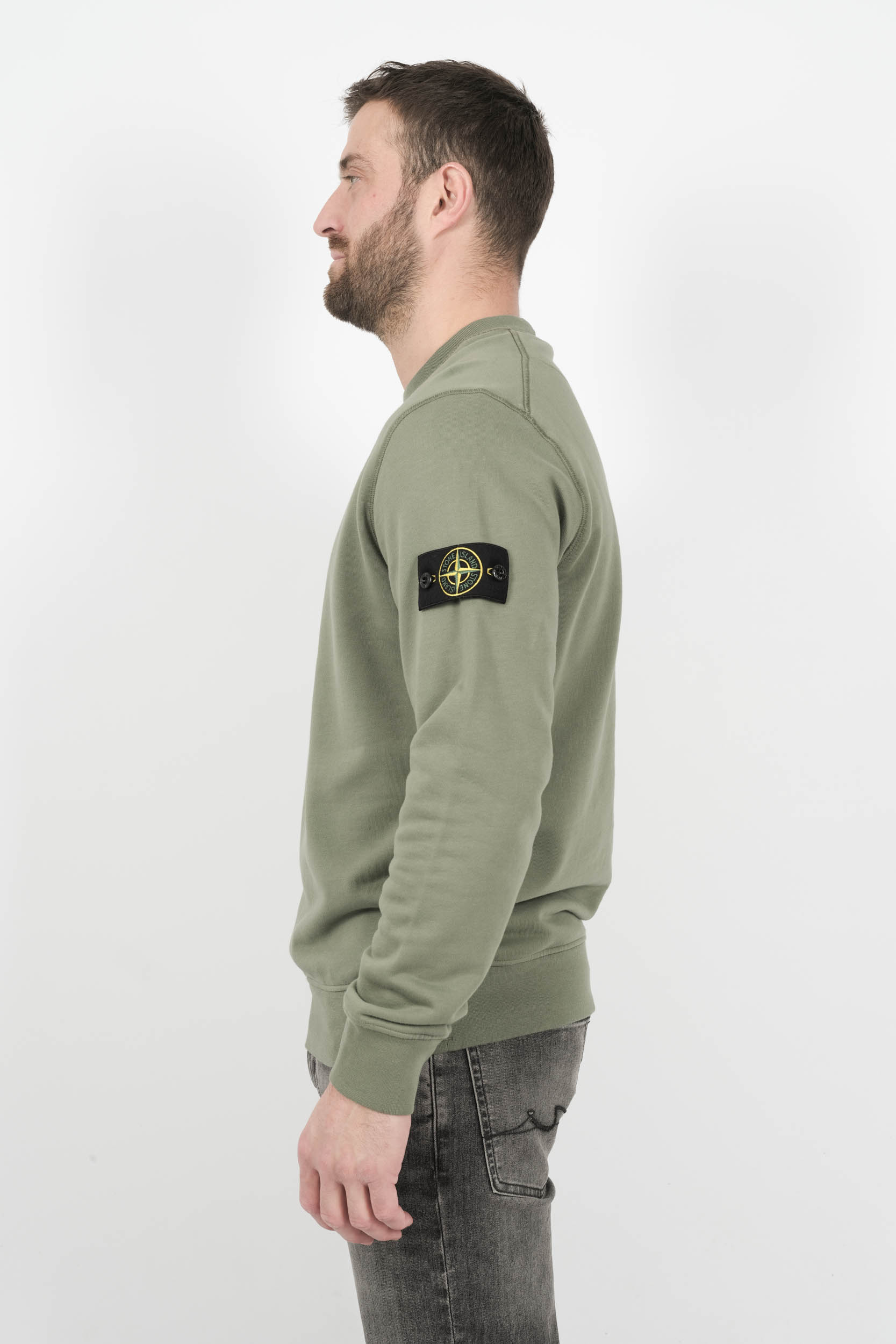 SWEAT STONE ISLAND COL ROND VERT S156144S51-V0059