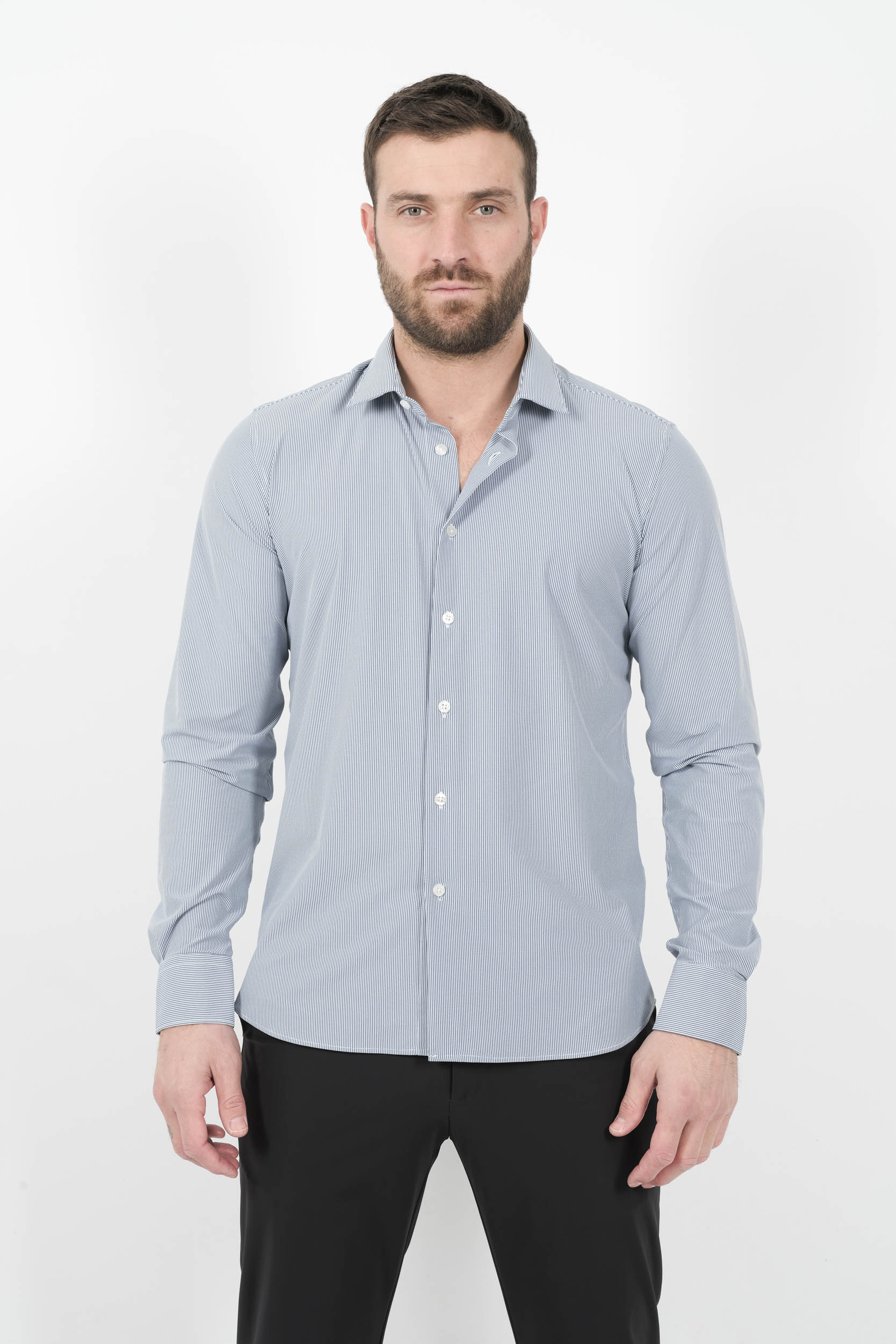 CHEMISE RRD A RAYURES BLEU 25254-V90