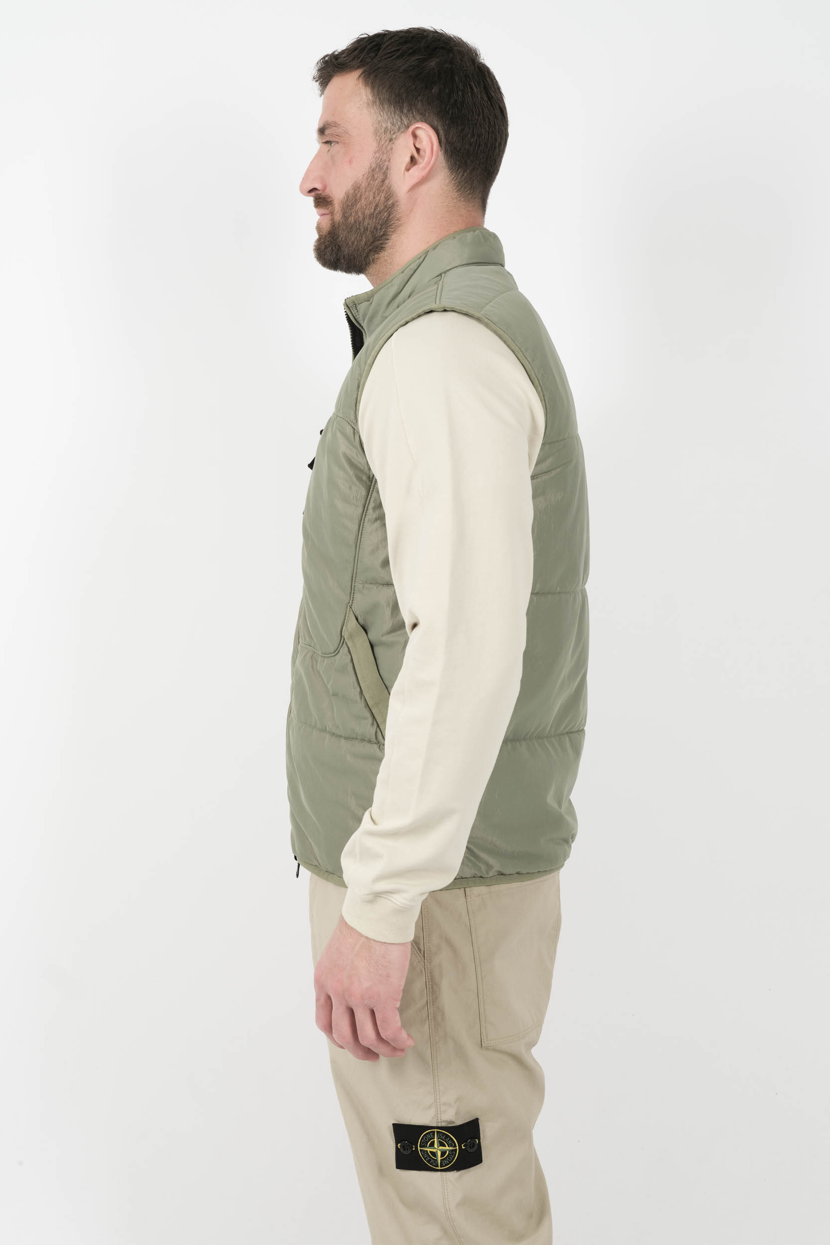  Image du produit VESTE STONE ISLAND SANS MANCHES VERT S15G112S32-V0055 - 4