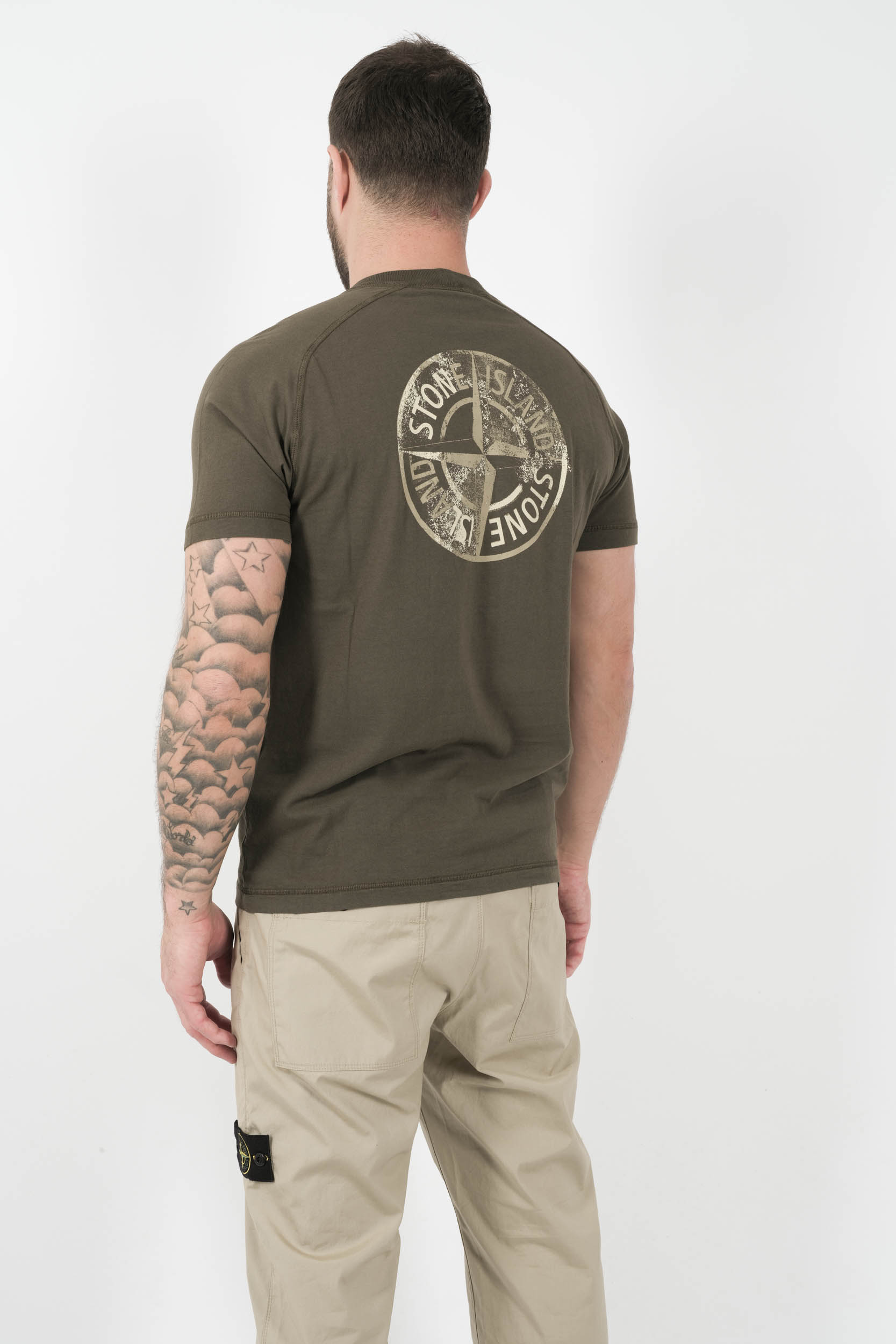  Image du produit TEE-SHIRT STONE ISLAND LOGO DOS KAKI S152120S80-V0054 - 2