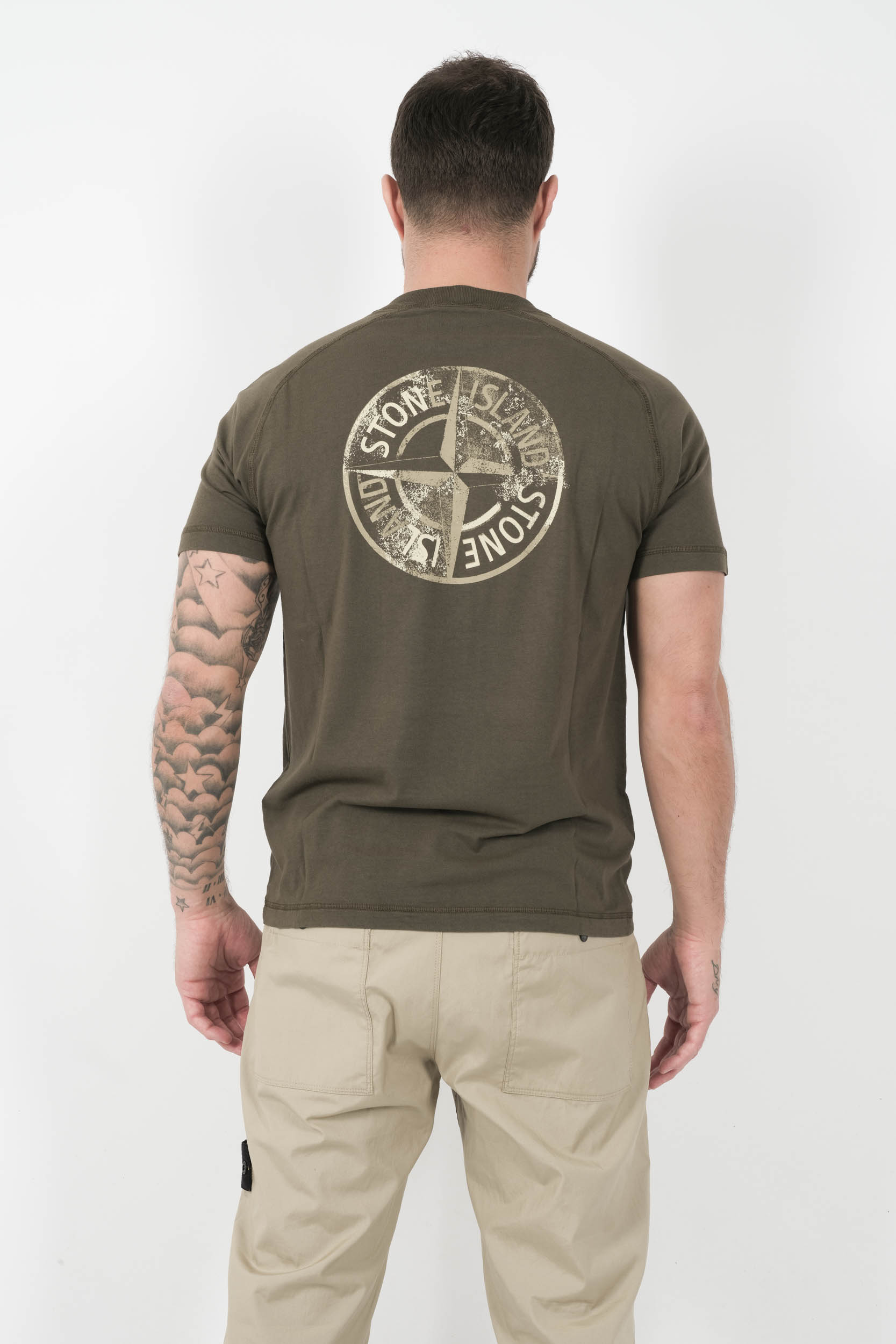  Image du produit TEE-SHIRT STONE ISLAND LOGO DOS KAKI S152120S80-V0054 - 5